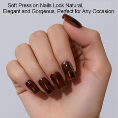 Tortoiseshell press on nails 150pcs kit front view