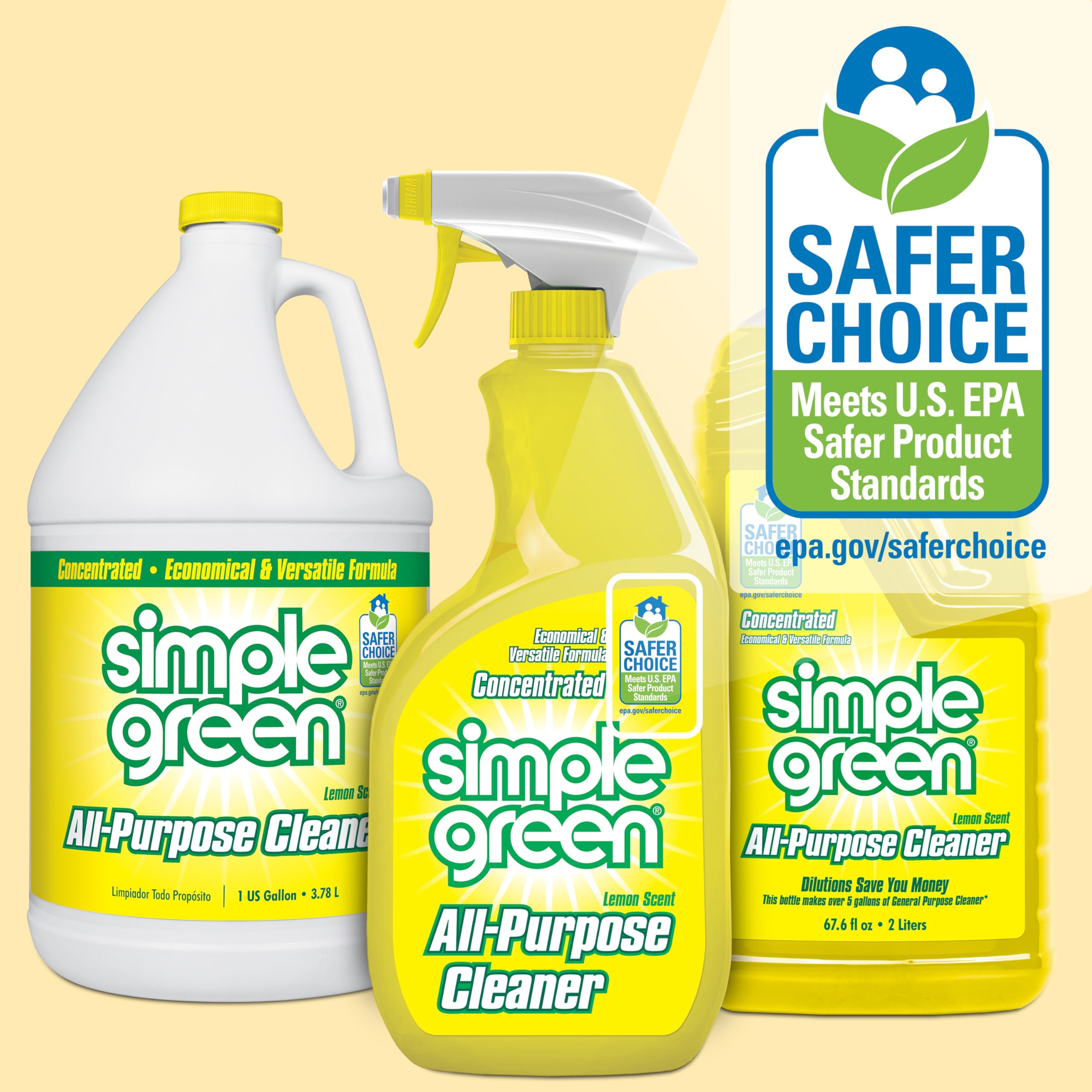 Packaging showing 96 Fl Oz total all-purpose cleaner