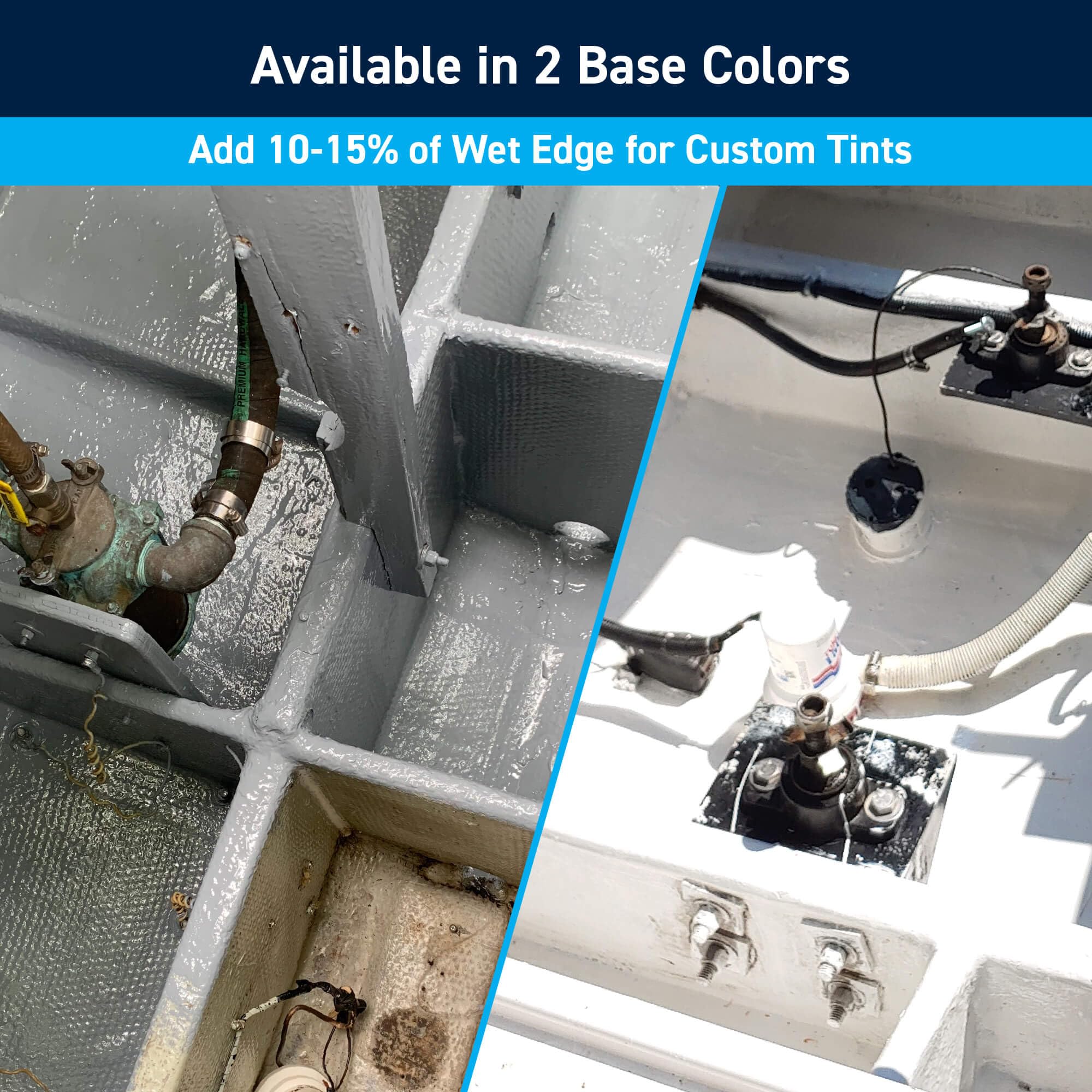 TotalBilge bilge coating applied to engine rooms