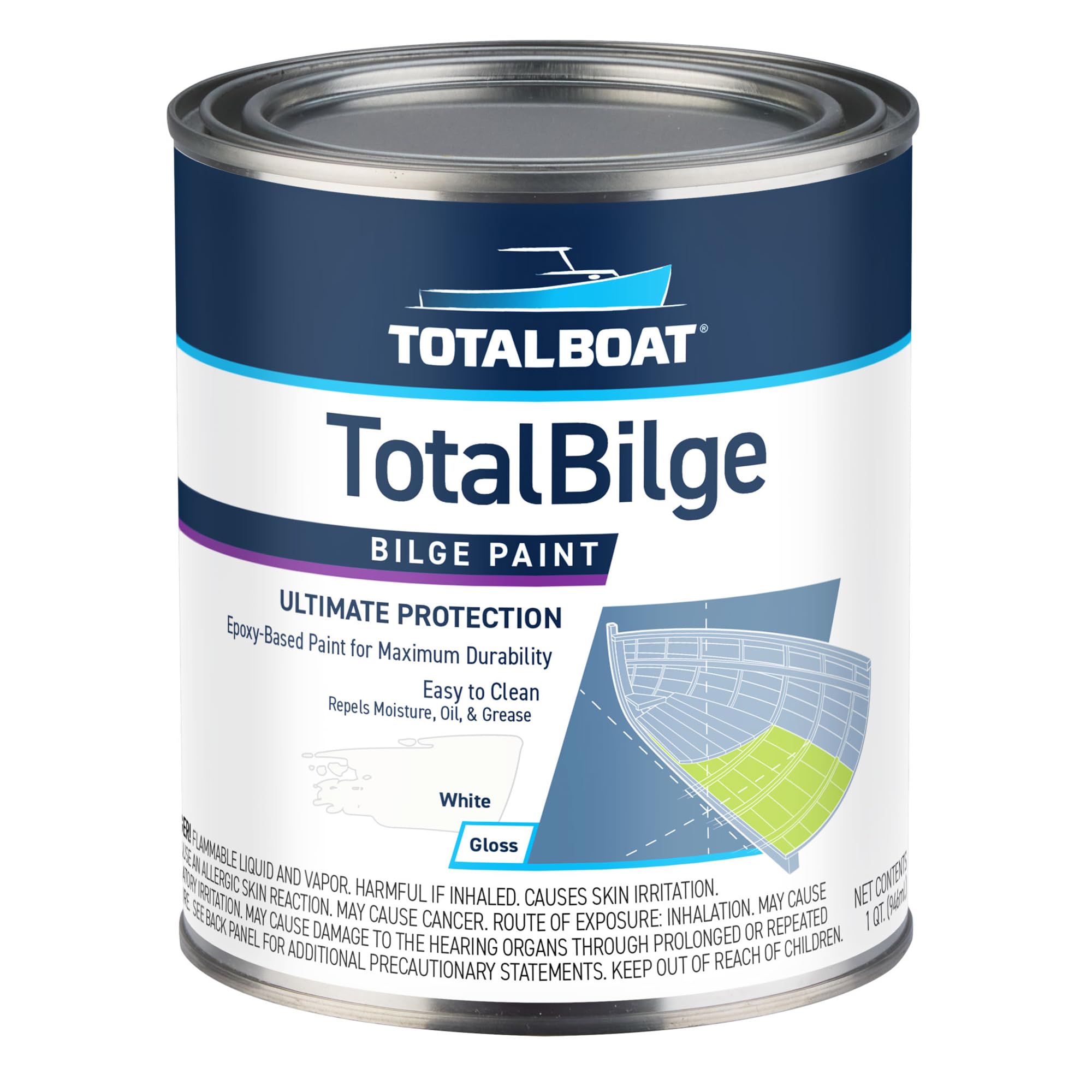 TotalBoat TotalBilge white quart bilge paint color swatch
