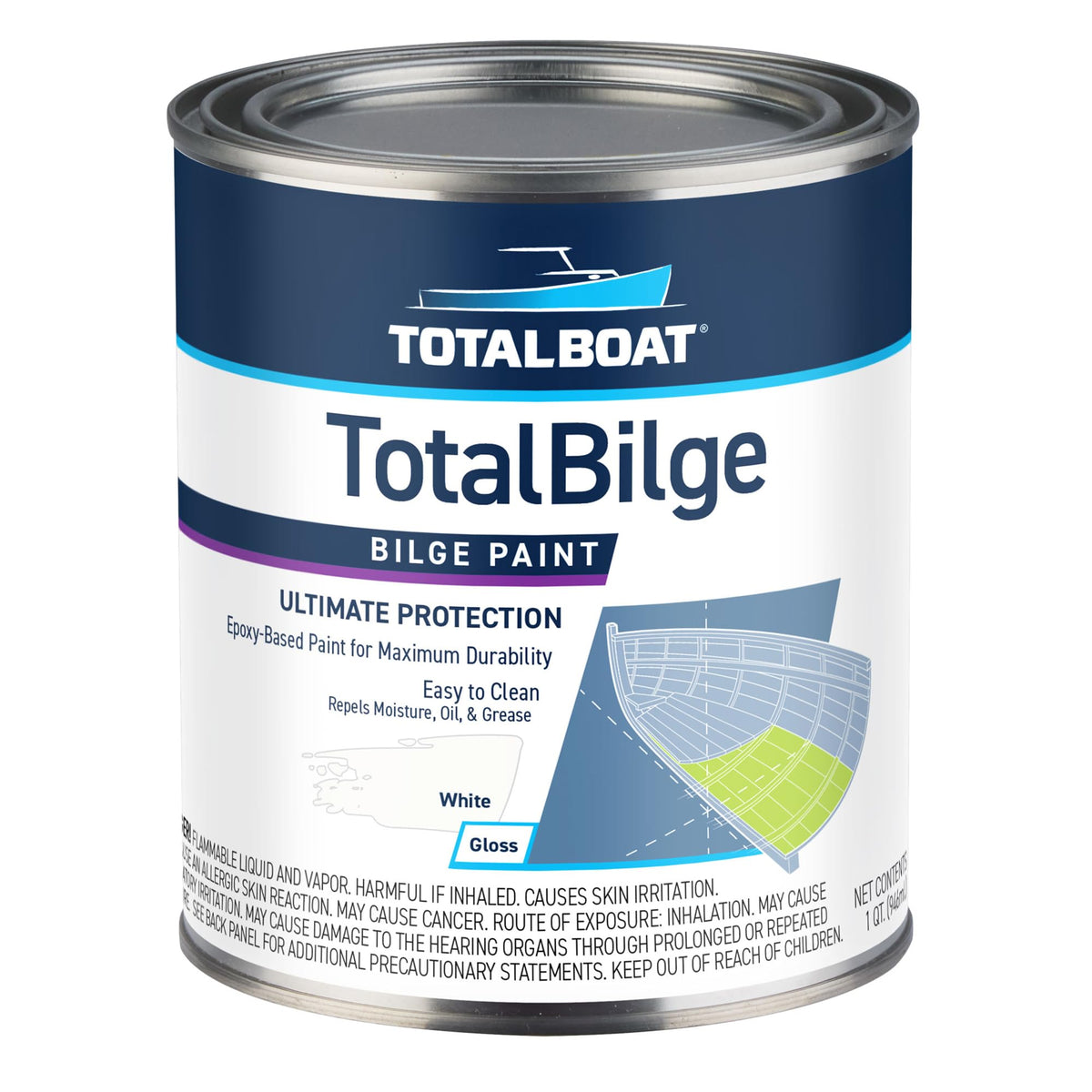 TotalBoat TotalBilge white quart bilge paint color swatch