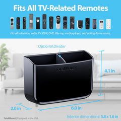 TotalMount remote holder adhesive strips for wall mounting