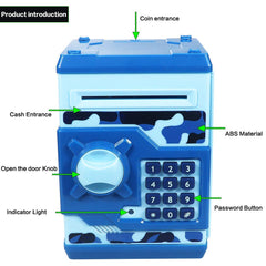 Electronic mini ATM piggy bank cash inlet