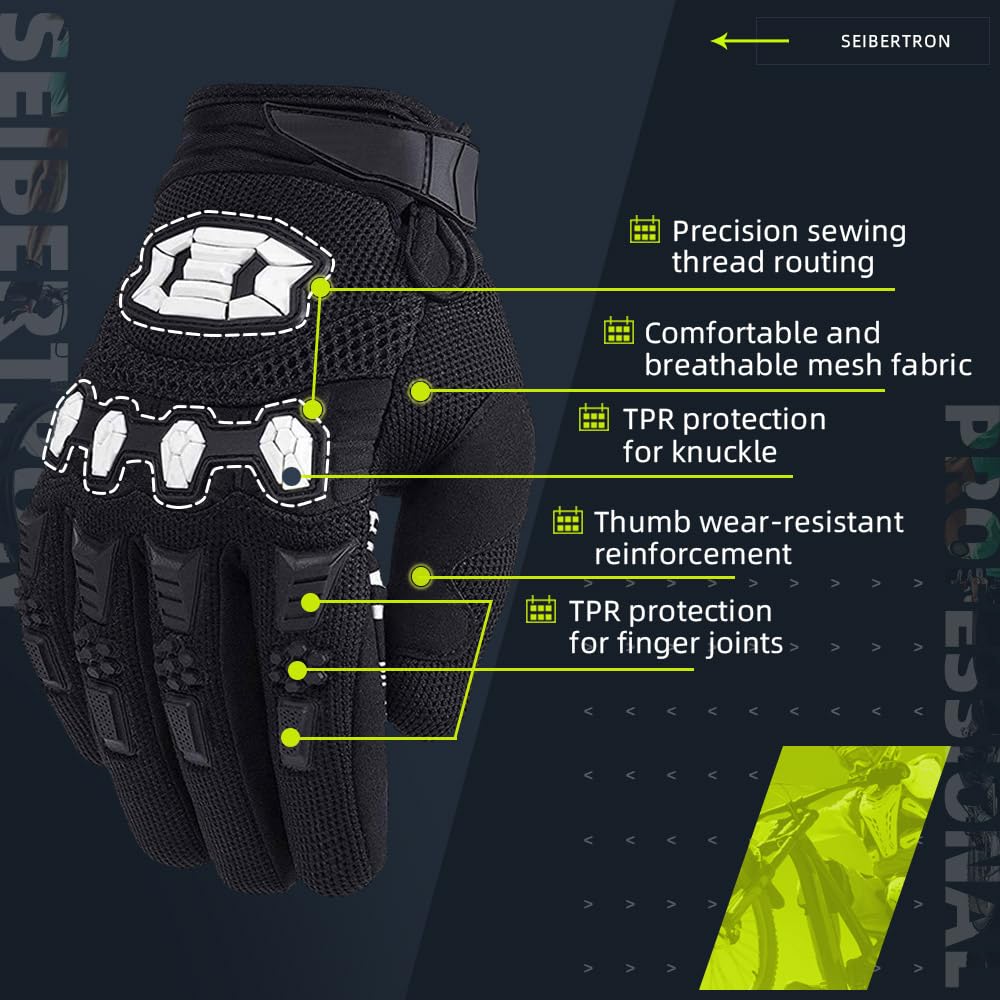 Touch Recognition index finger feature size M Black racing gloves