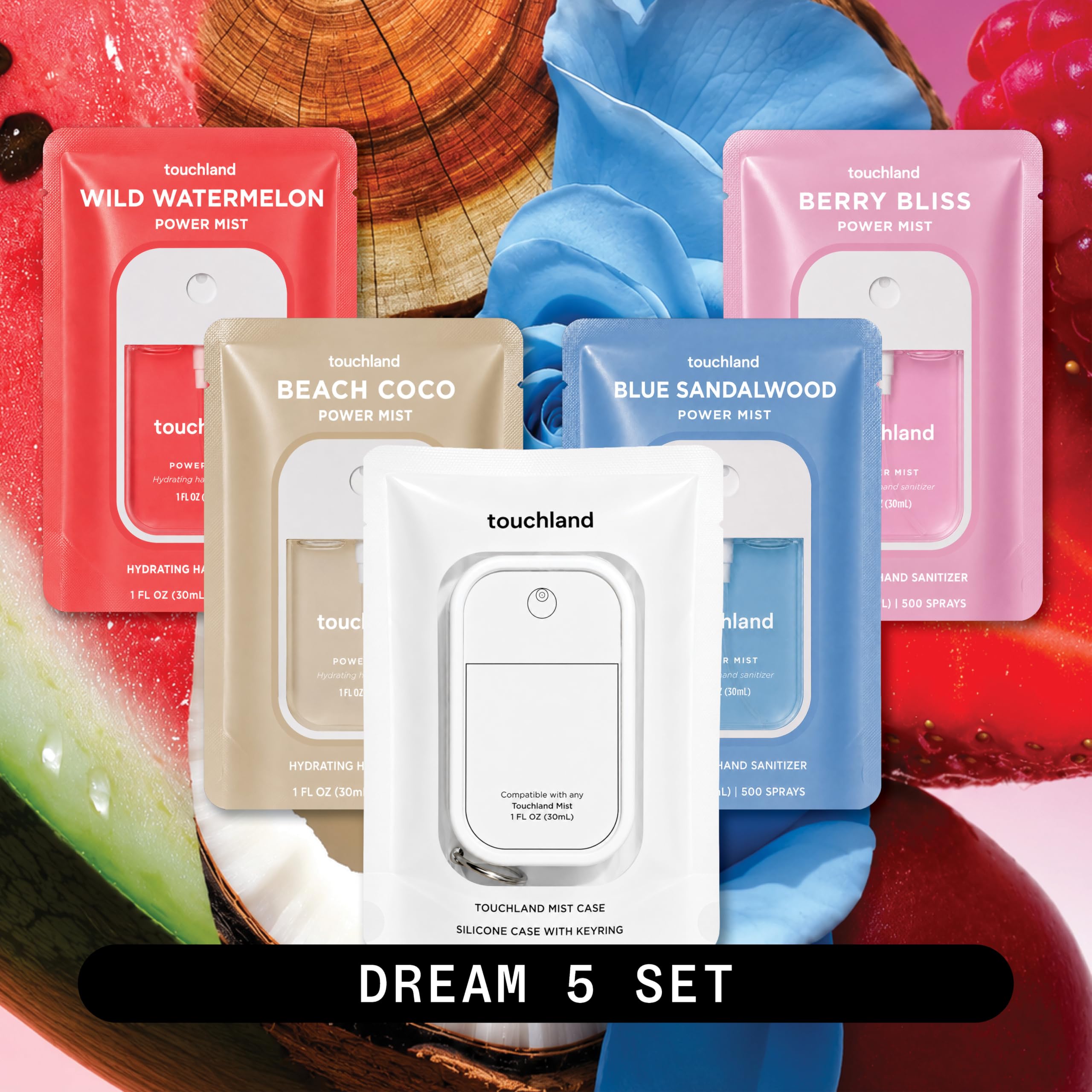 Touchland Dream 5 berry bliss scented hand sanitizer mist