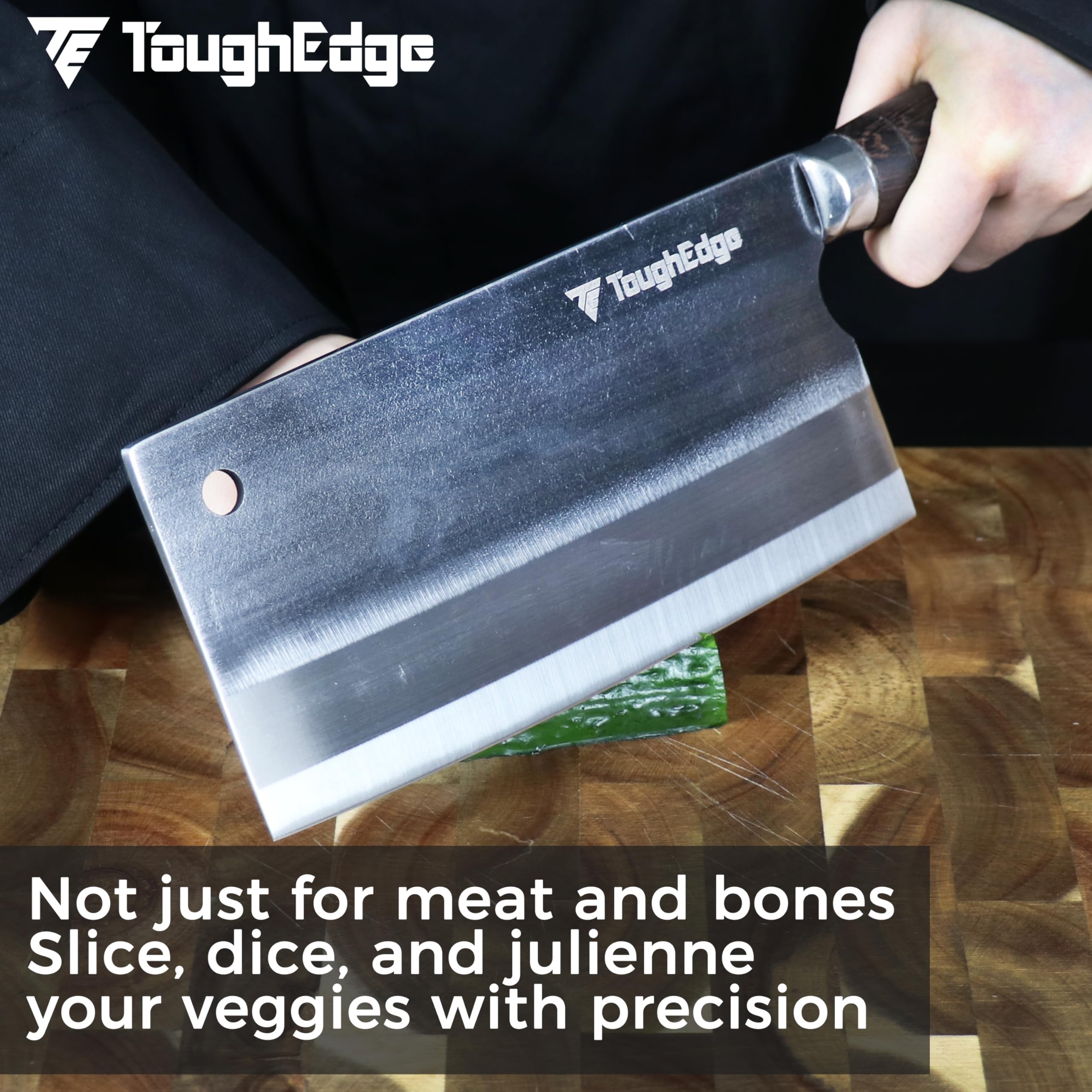 Protective edge cover included with ToughEdge cleaver