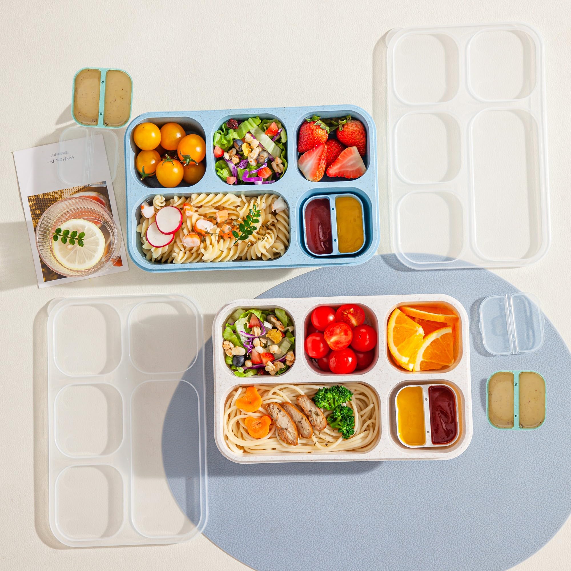 Pink 10 x 6.3 x 2.3 inch TOUWMX Bento Box
