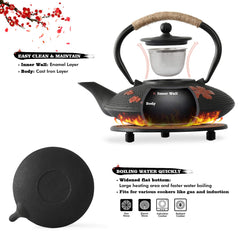 TOVACU cast iron trivet for teapot