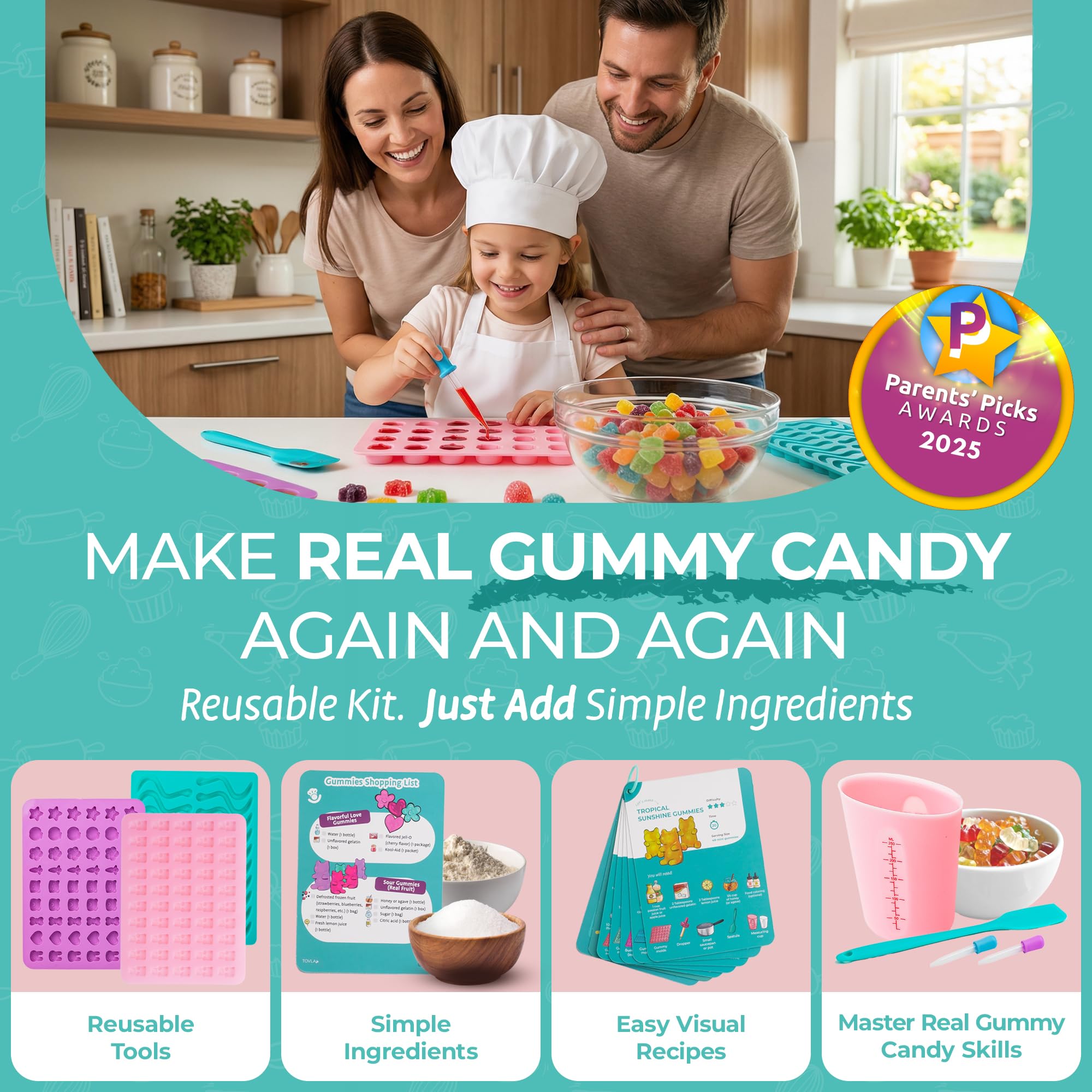 Bear and worm gummy molds from Tovla Jr kit