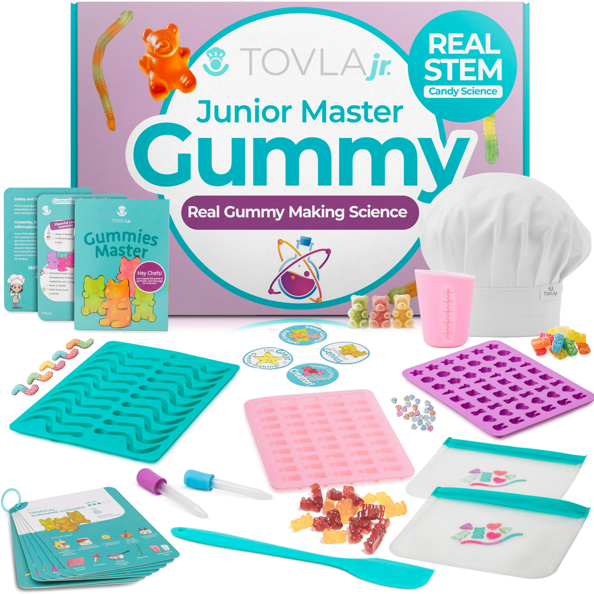 Tovla Jr kids gummy making kit with bear and worm molds