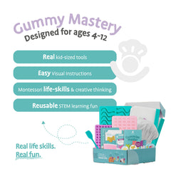 Spatula and chef hat for gummy making with Tovla Jr kit