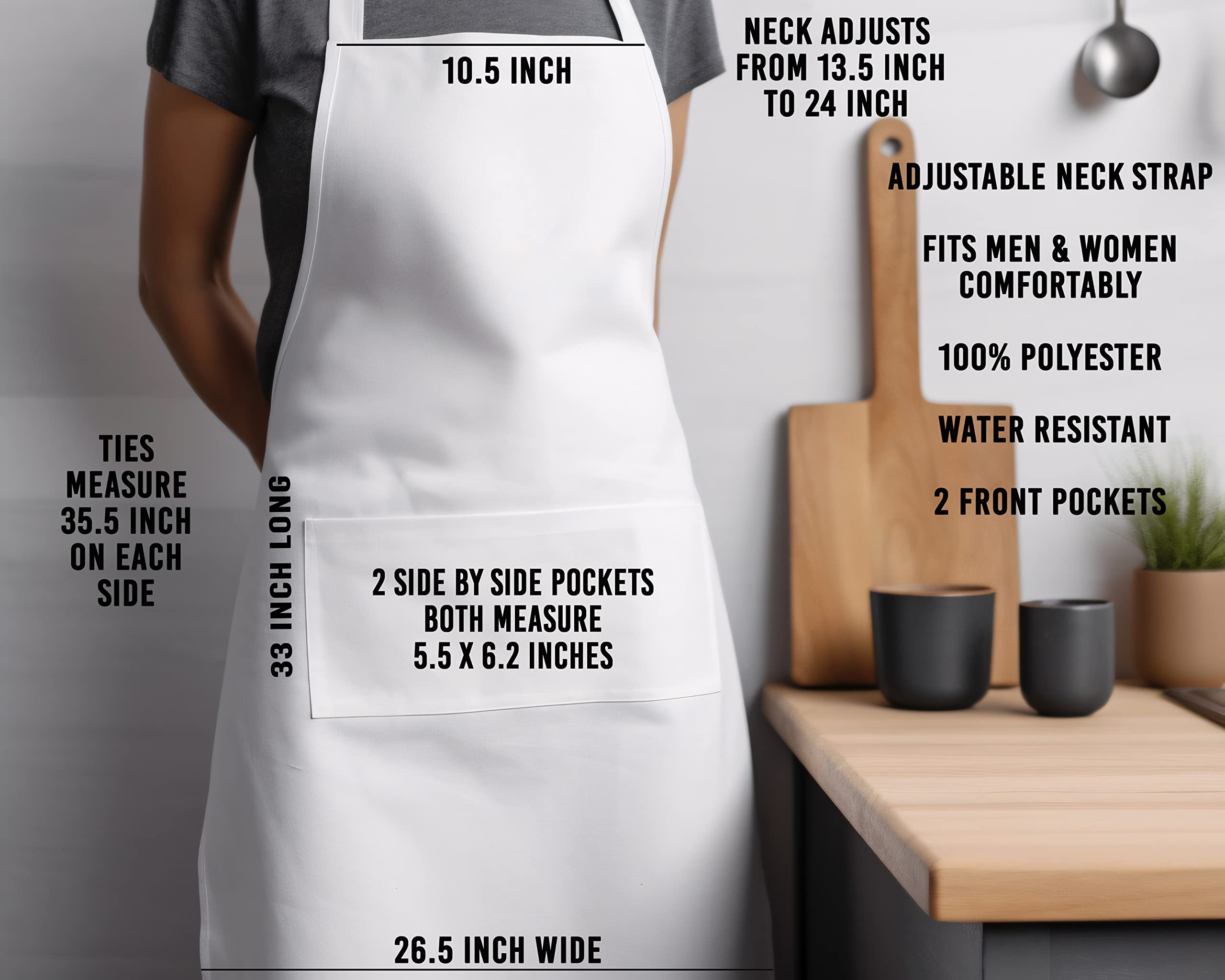 Custom saying option on apron concept display
