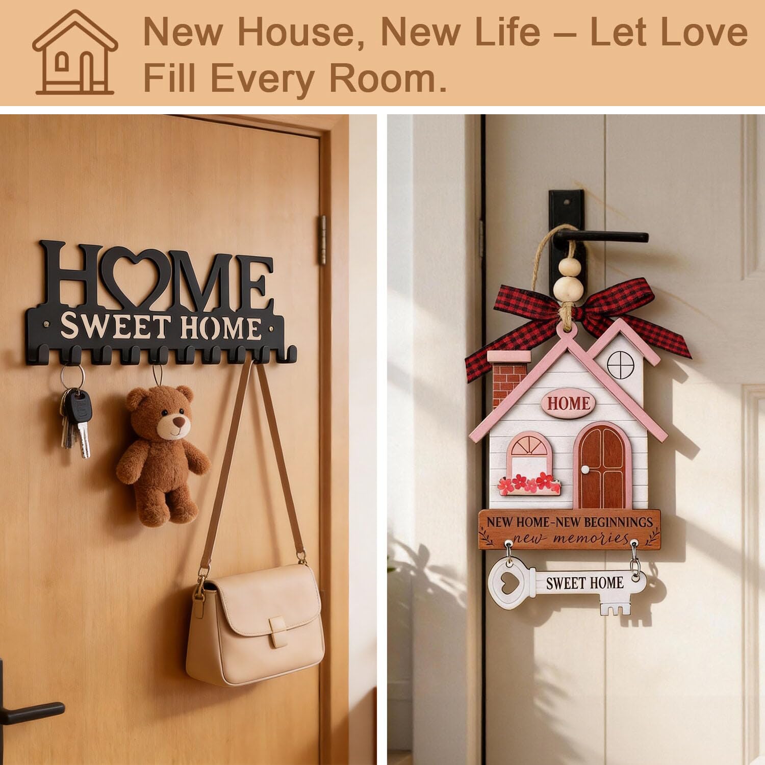 Red wine bag included for housewarming toast