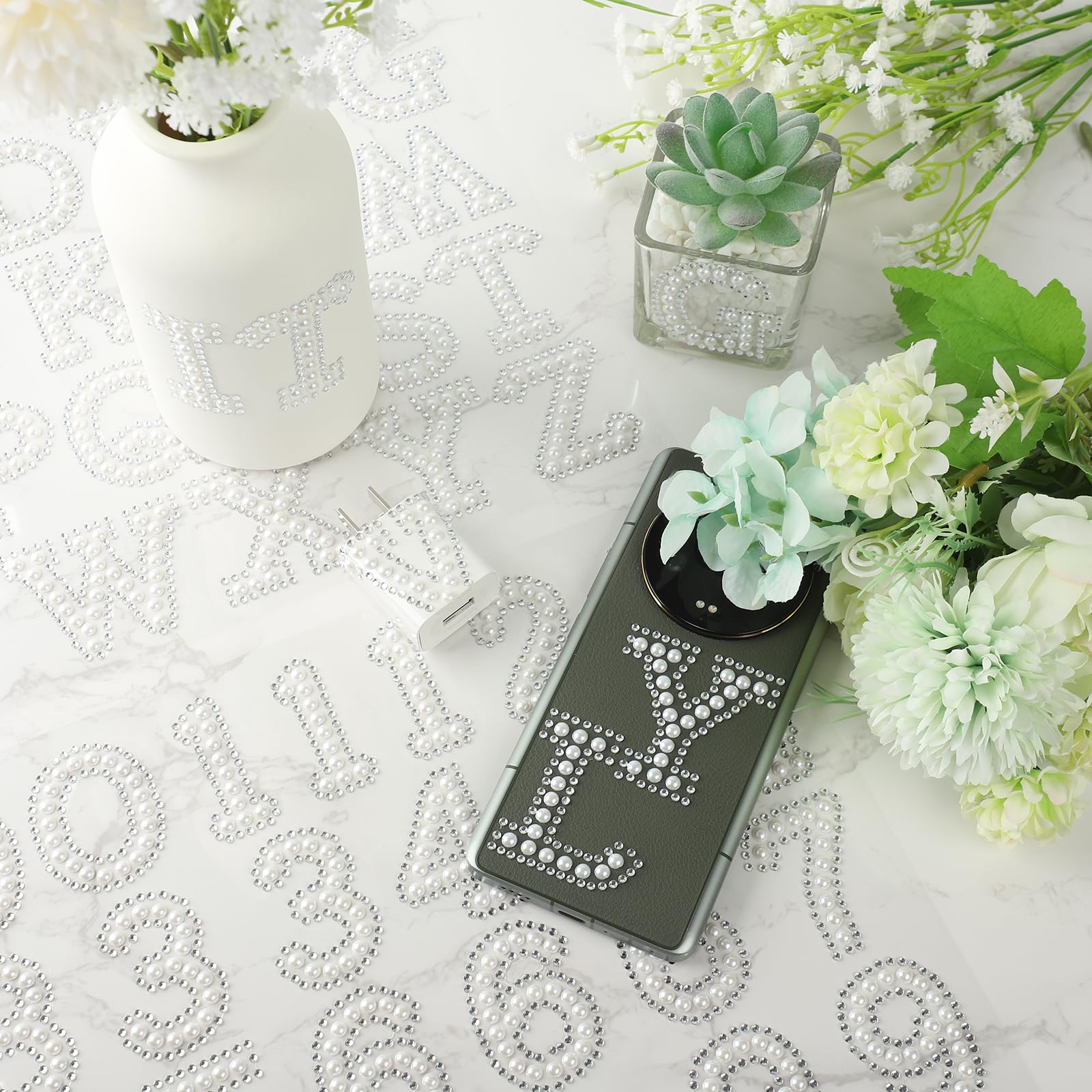 White 2 inch sticker letters for clothing and cards