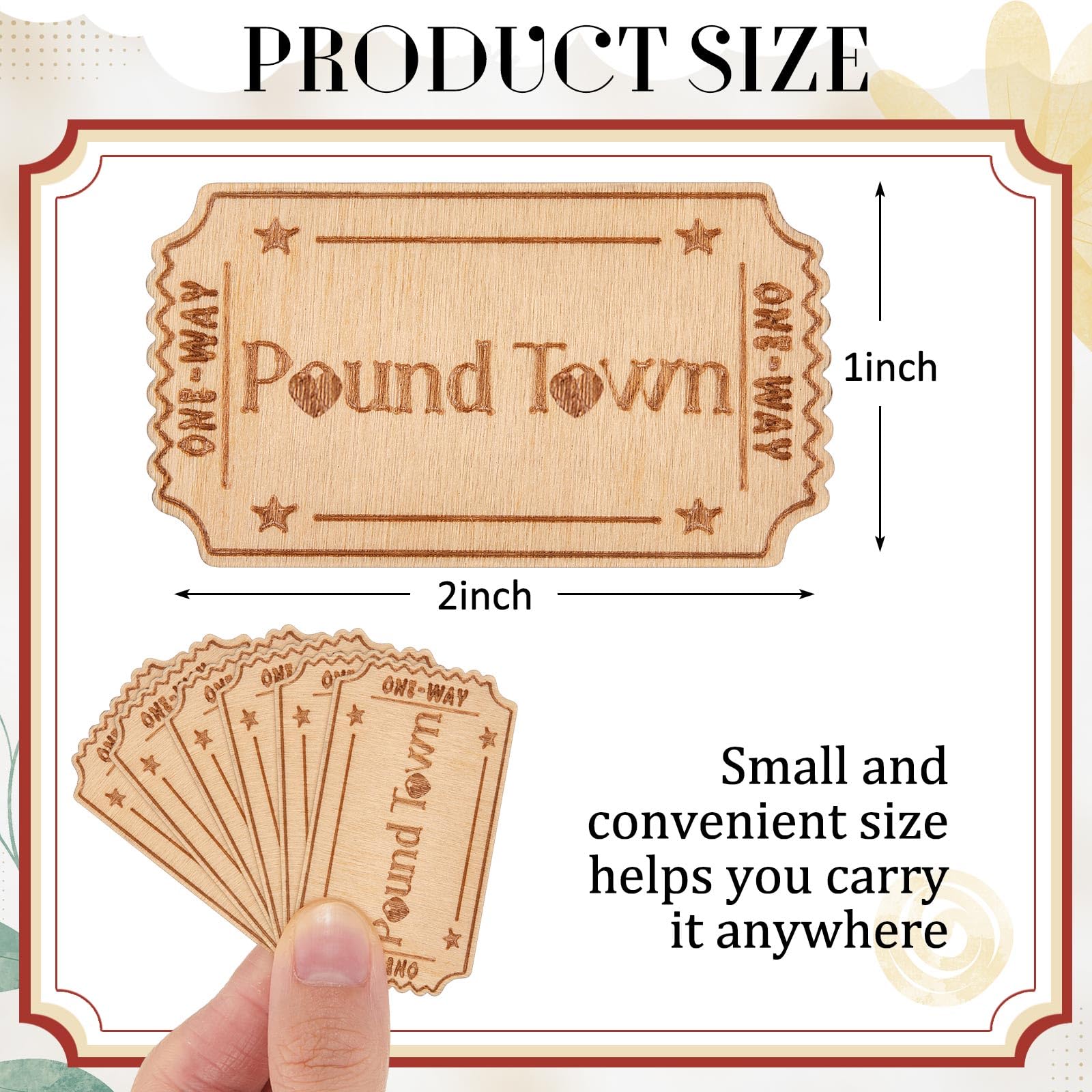 Wood town tickets 12 pack for romantic gifts