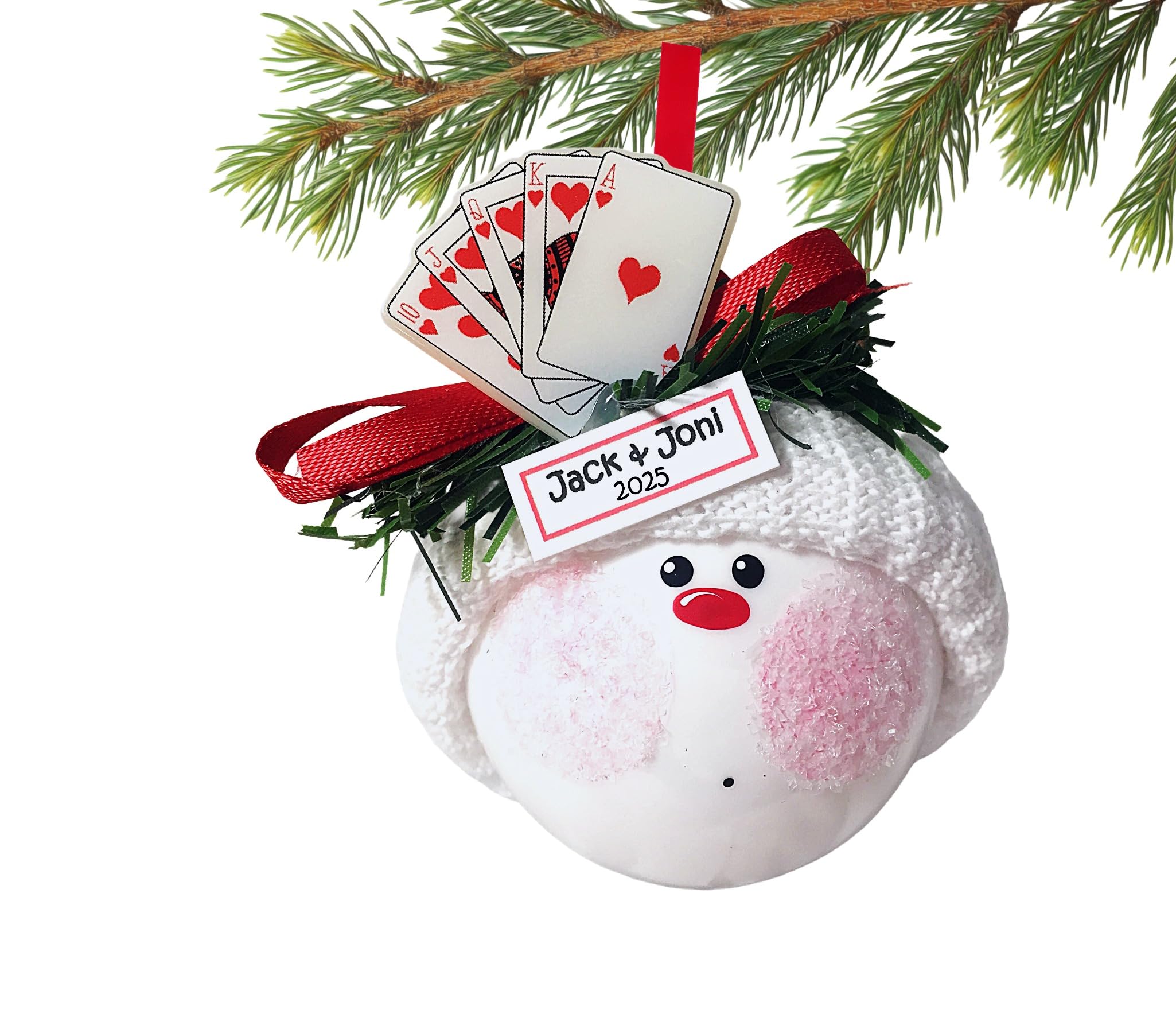 Townsend Custom Gifts poker gift glass ornament W201 hand painted