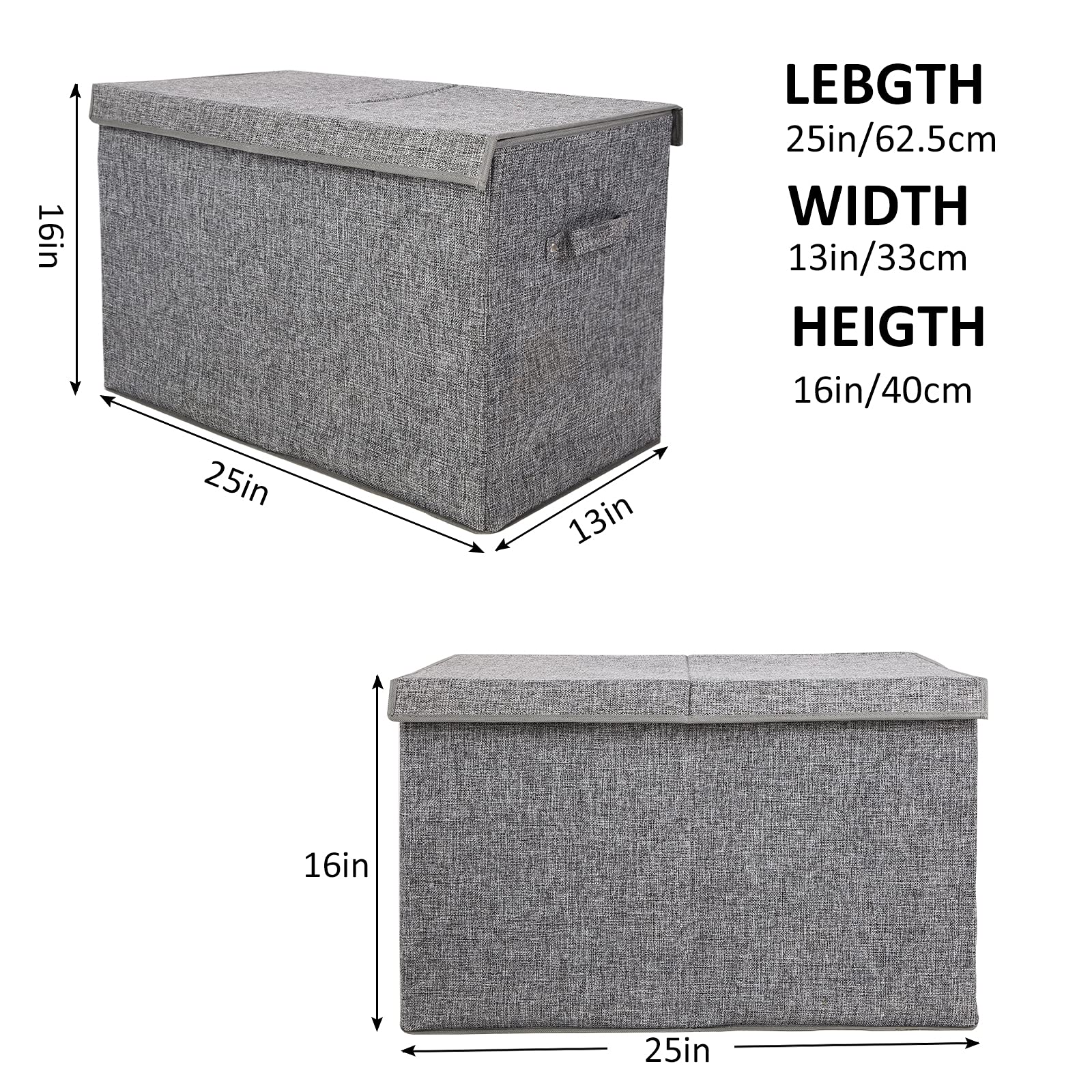 collapsible lid toy box keeps contents hidden
