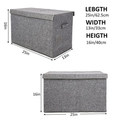 collapsible lid toy box keeps contents hidden