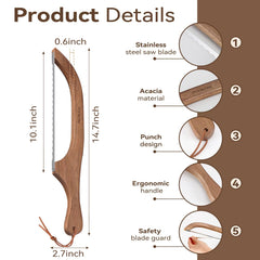 Sourdough bread knife for homemade bread serrated blade