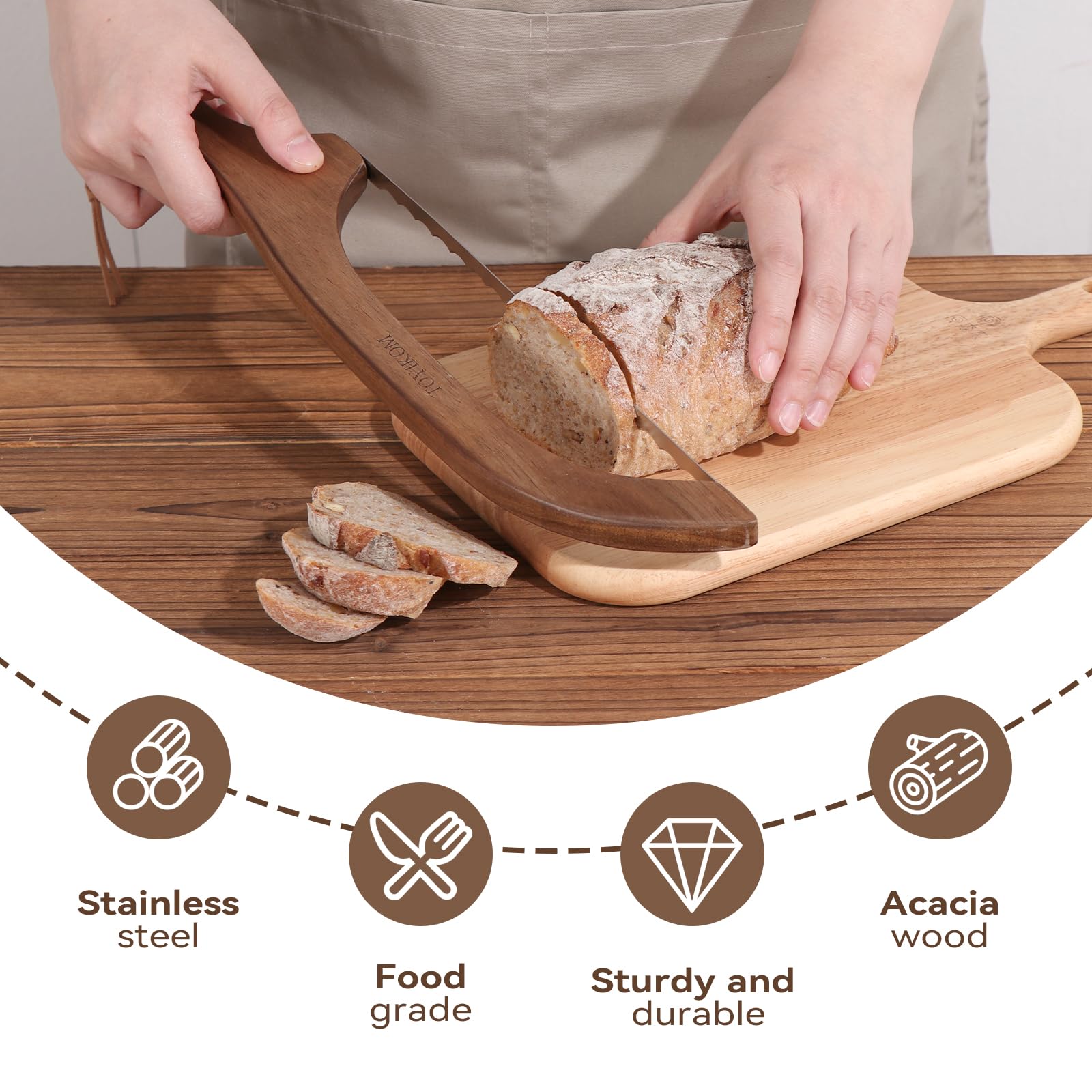 TOYIKOM bread slicer left or right handed use