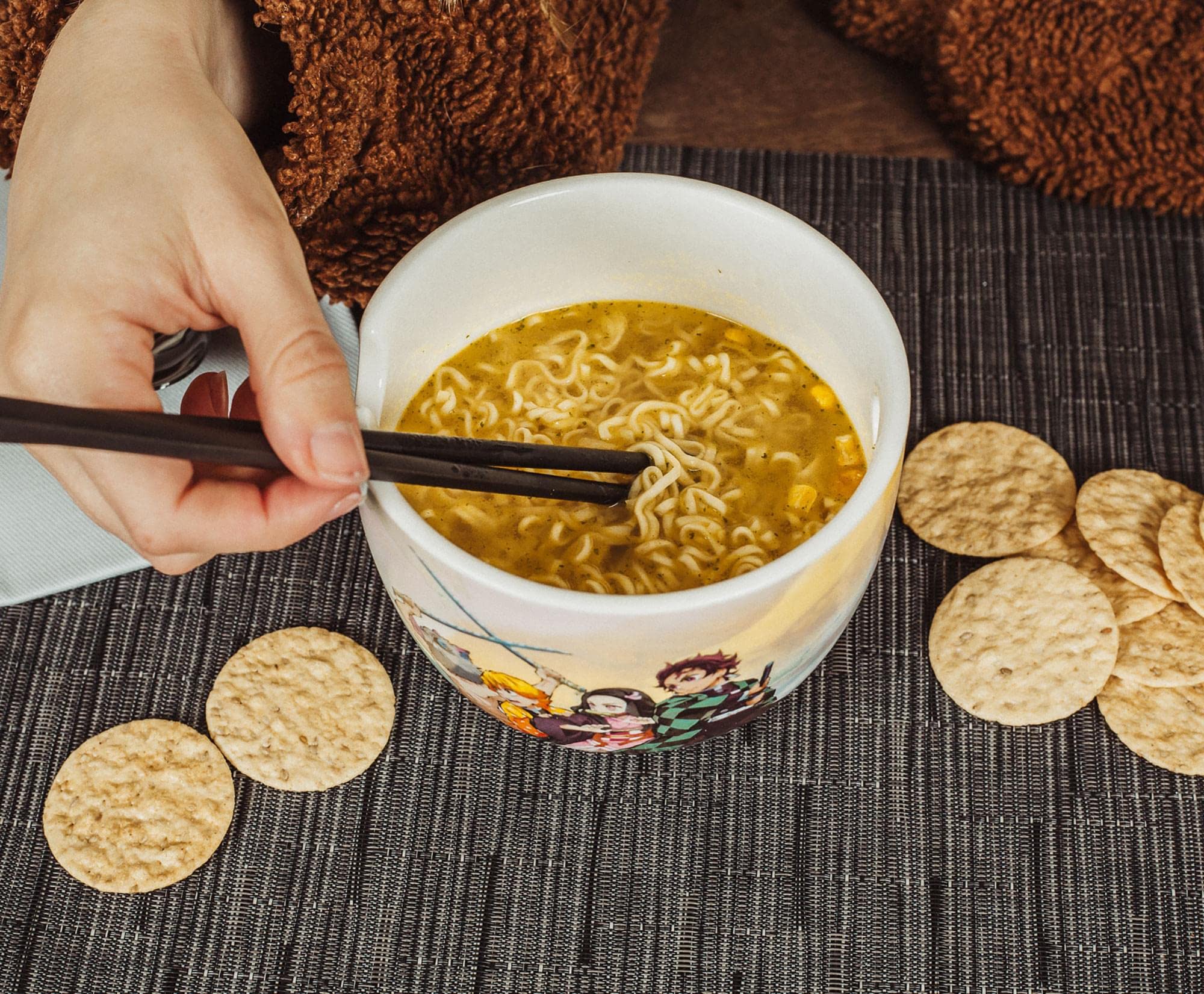 18-Ounce Ramen Noodle Bowl from Demon Slayer set Toynk