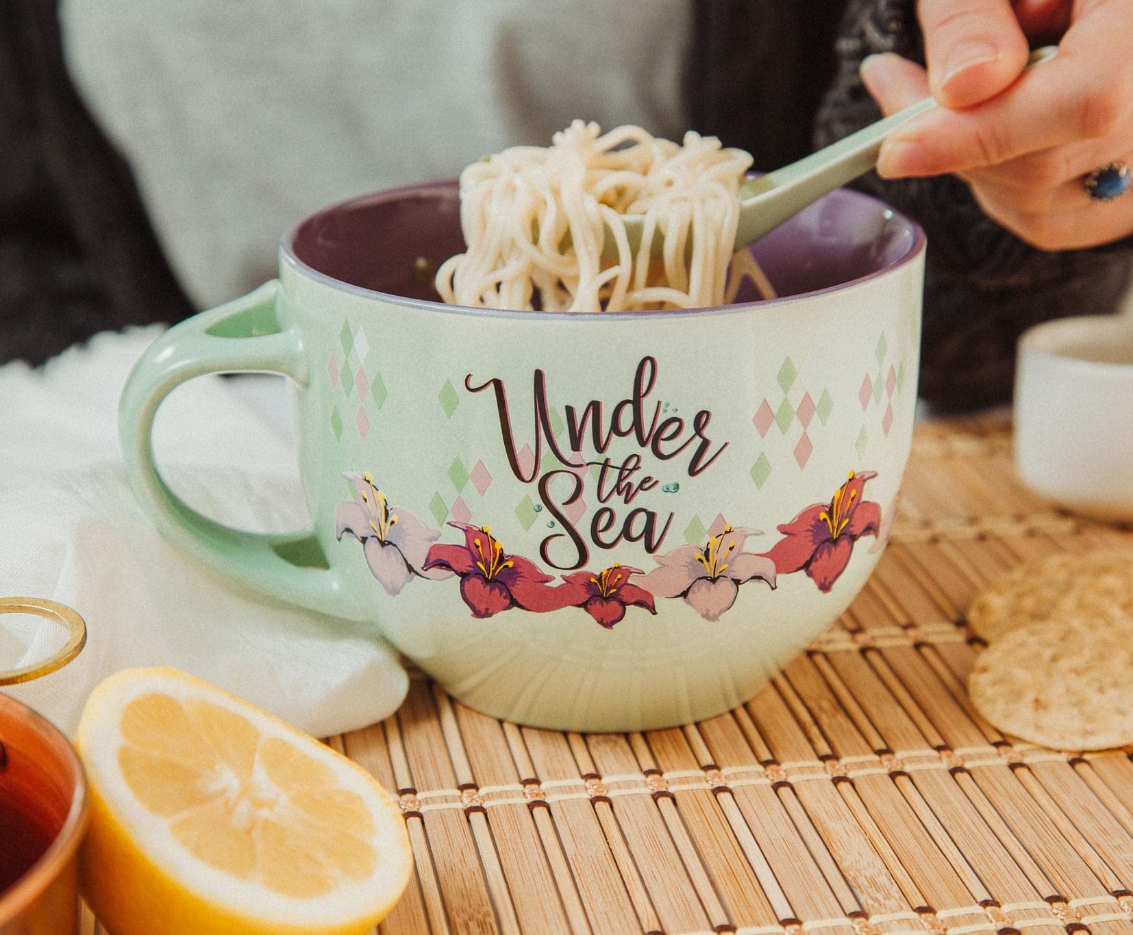 Disney licensed Ariel mug with interior matching color
