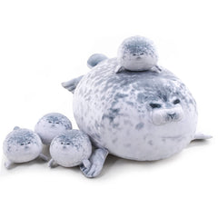 TOYSYM Seal Plush large with four removable baby seals