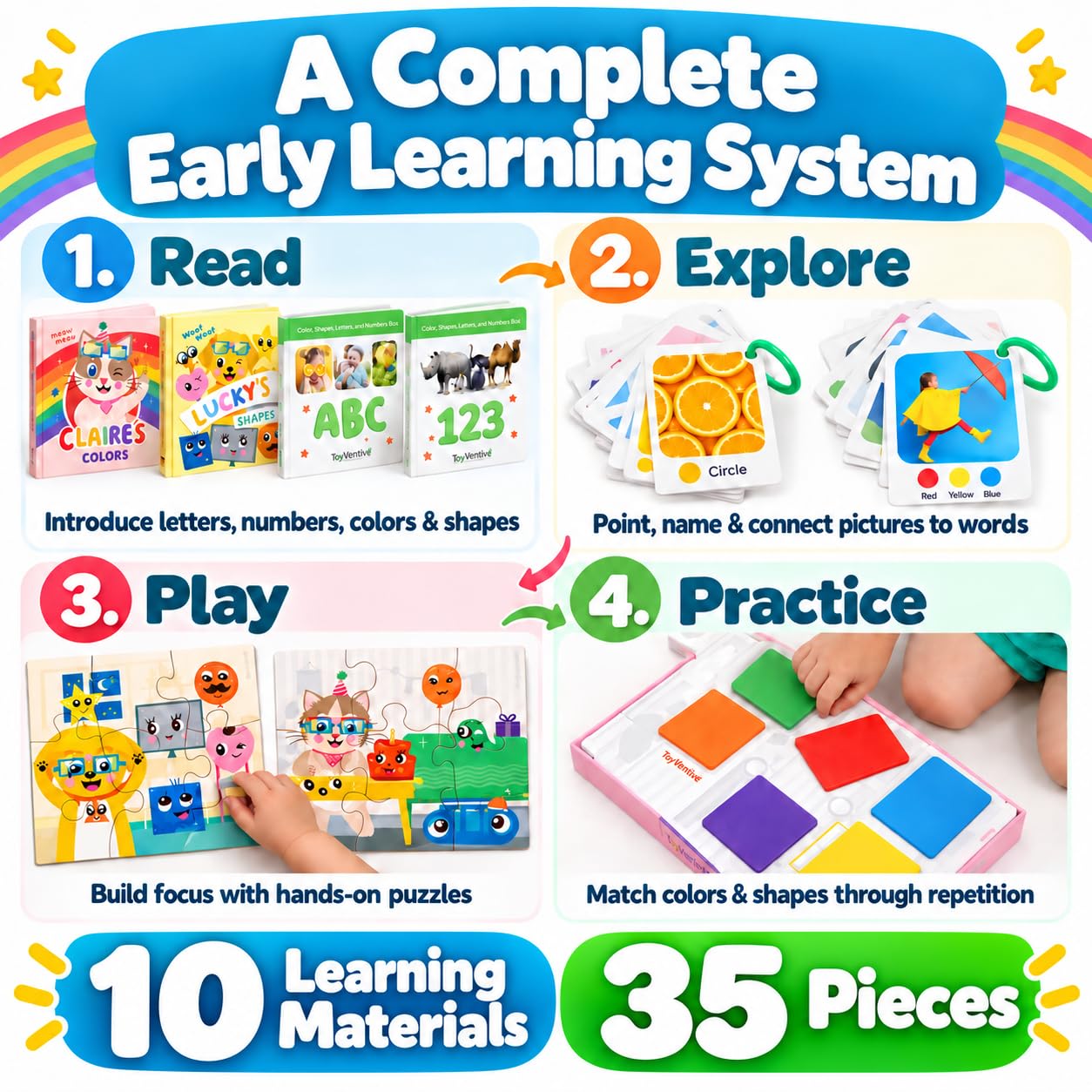 TOYVENTIVE 3 Year Old Girl Birthday Gift books component image