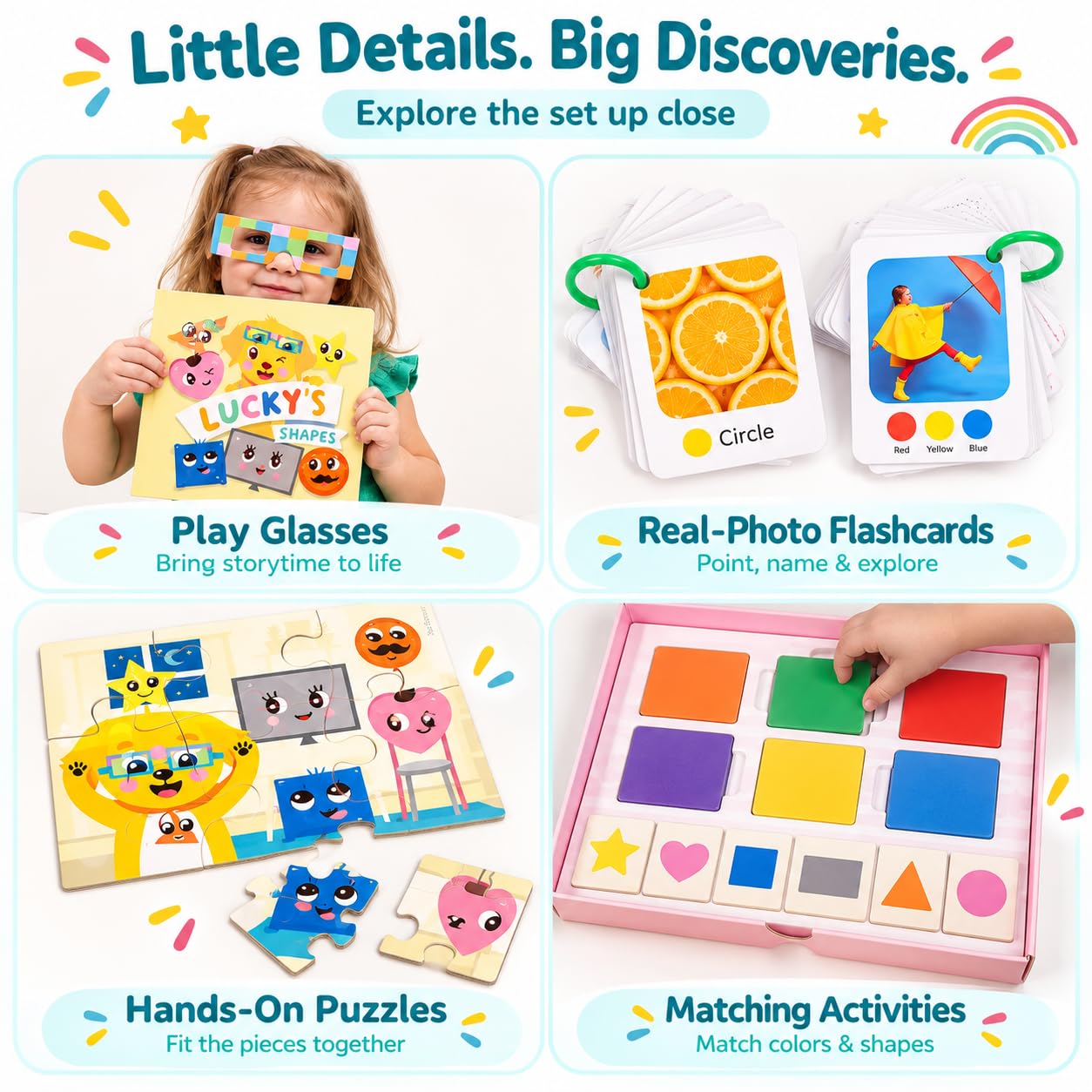 TOYVENTIVE 3 Year Old Girl Birthday Gift matching board component image