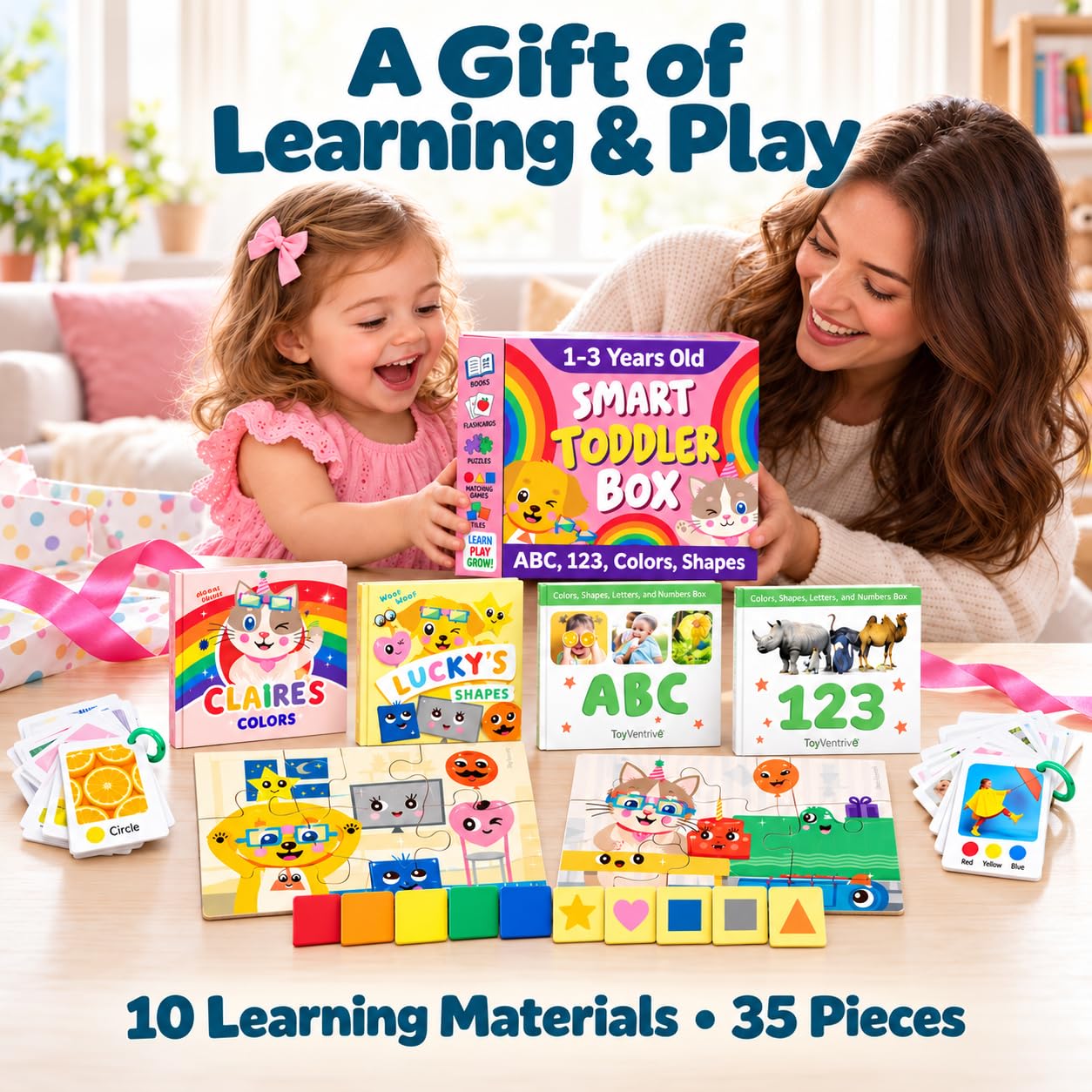 TOYVENTIVE 3 Year Old Girl Birthday Gift vocabulary setup image