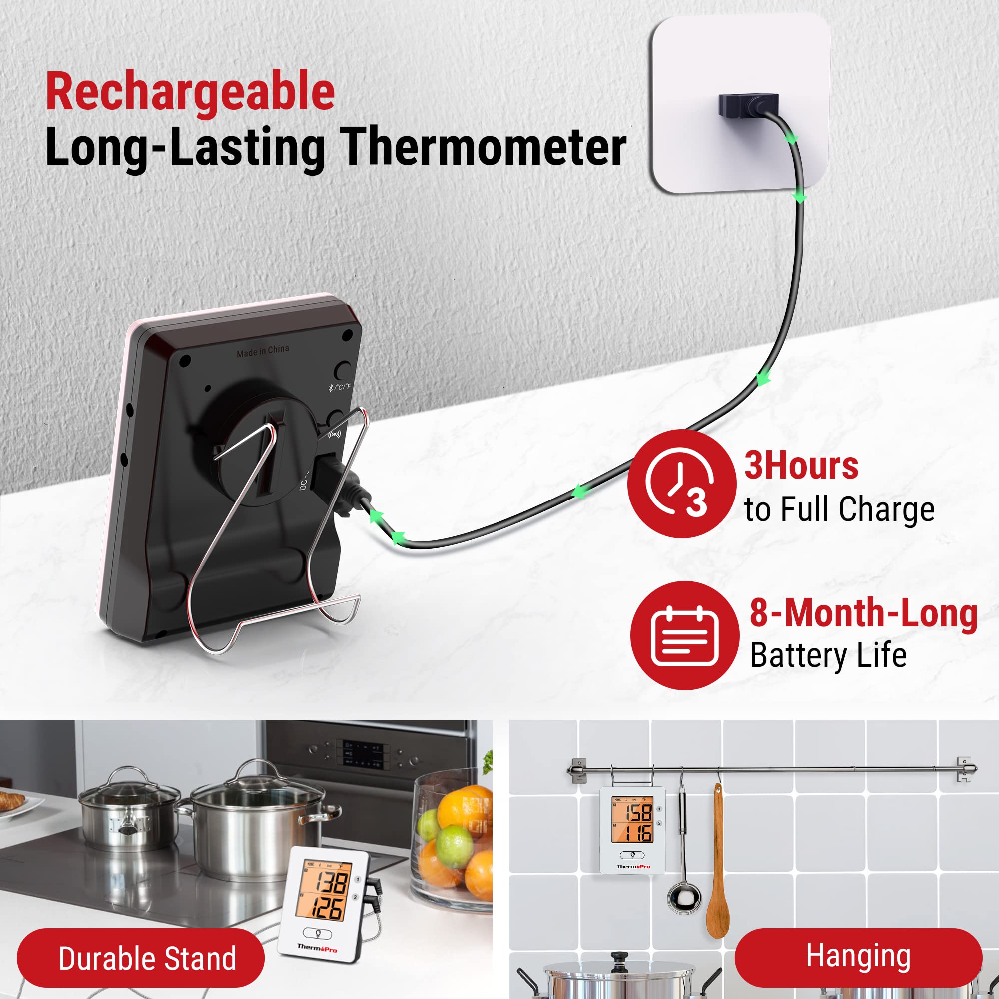 Cook time estimator and alarm features on TP910