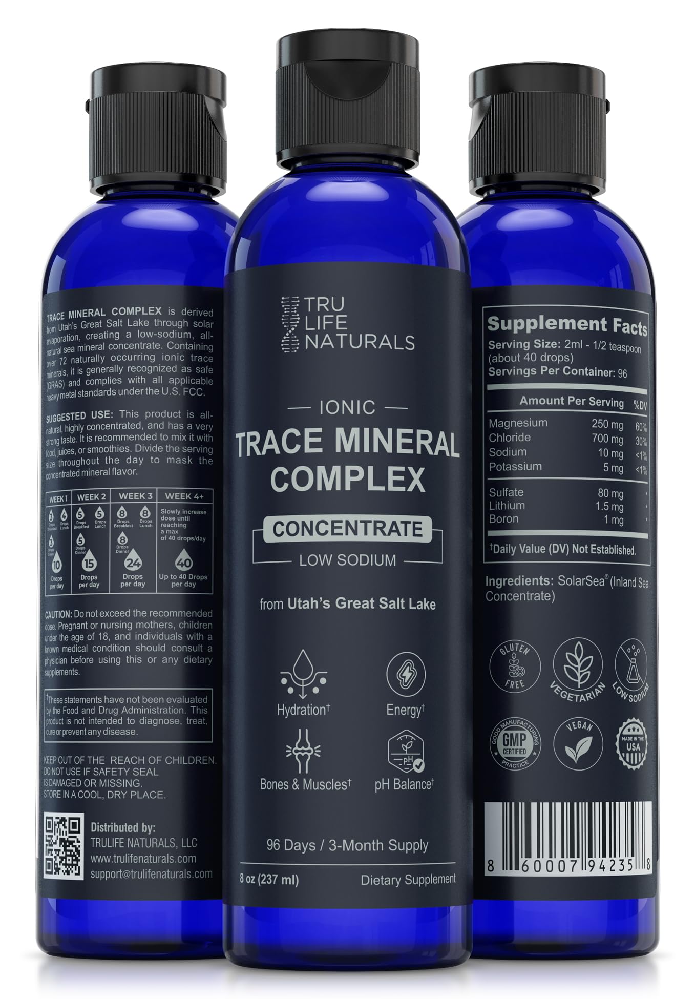 Two milliliter serving of Trace Mineral Complex being poured
