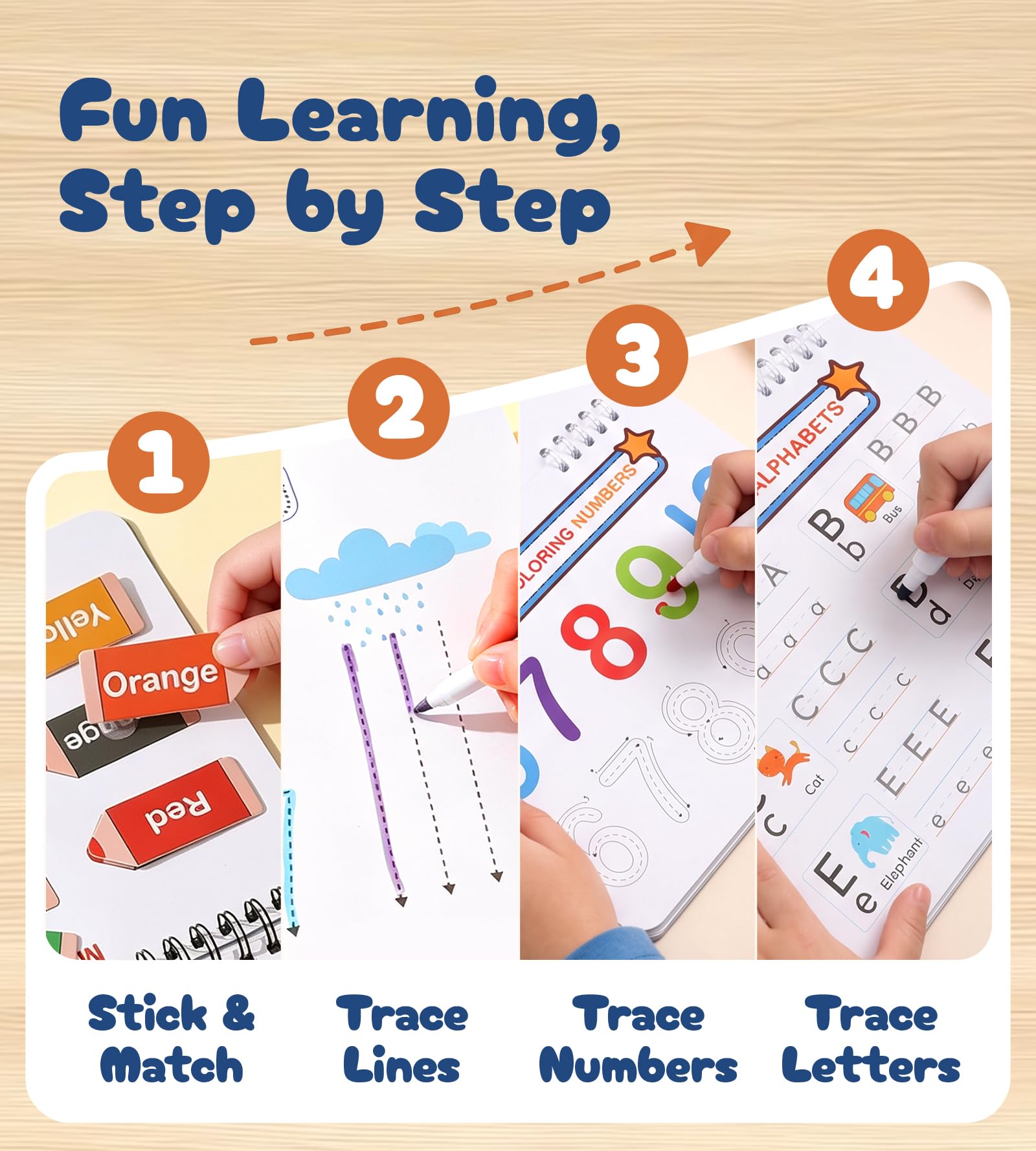 Tracing and coloring pages for kids ages 4-8