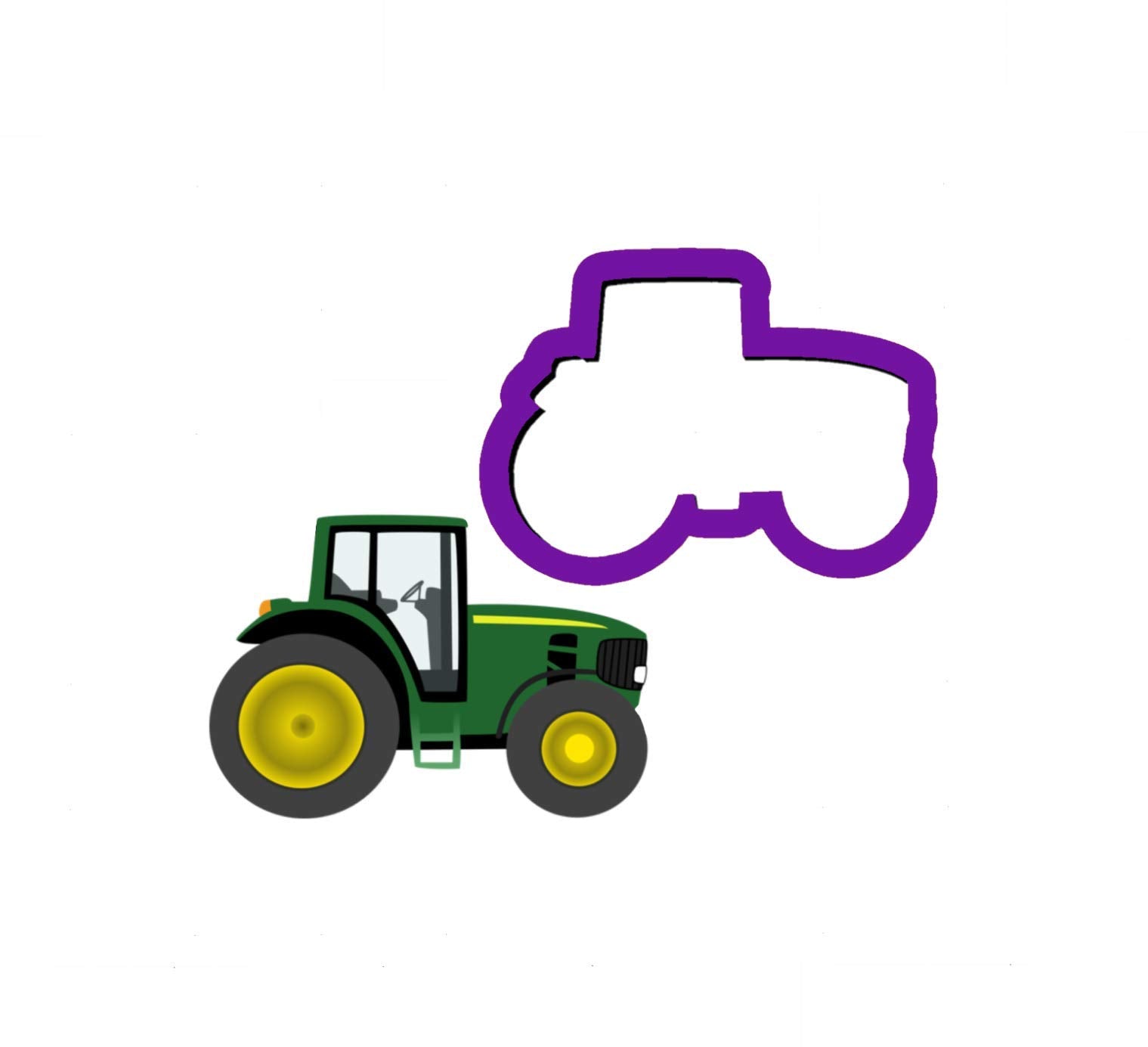 Tractor cookie cutter PLA 3.5w x 2.4h