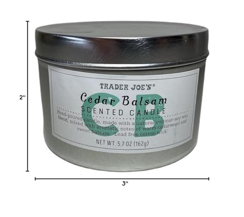 Cedar Balsam scented candle tin with pack of 2
