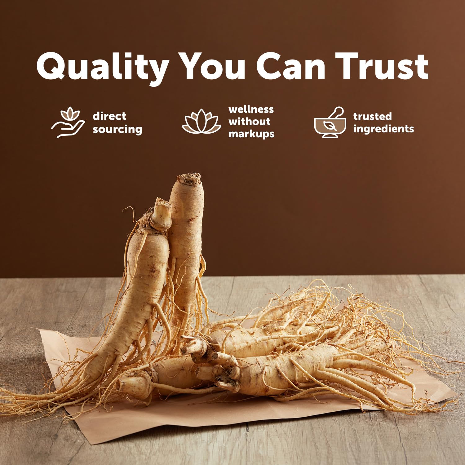 Unflavored ginseng powder blends into drinks
