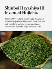 Traditional drum roasted hojicha aroma