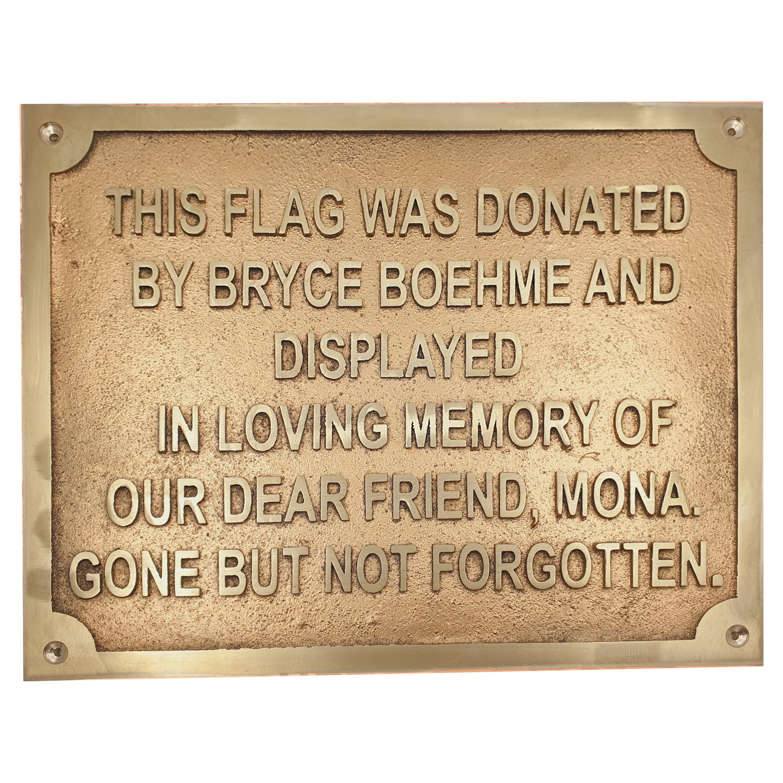Traditional hand cast brass sign