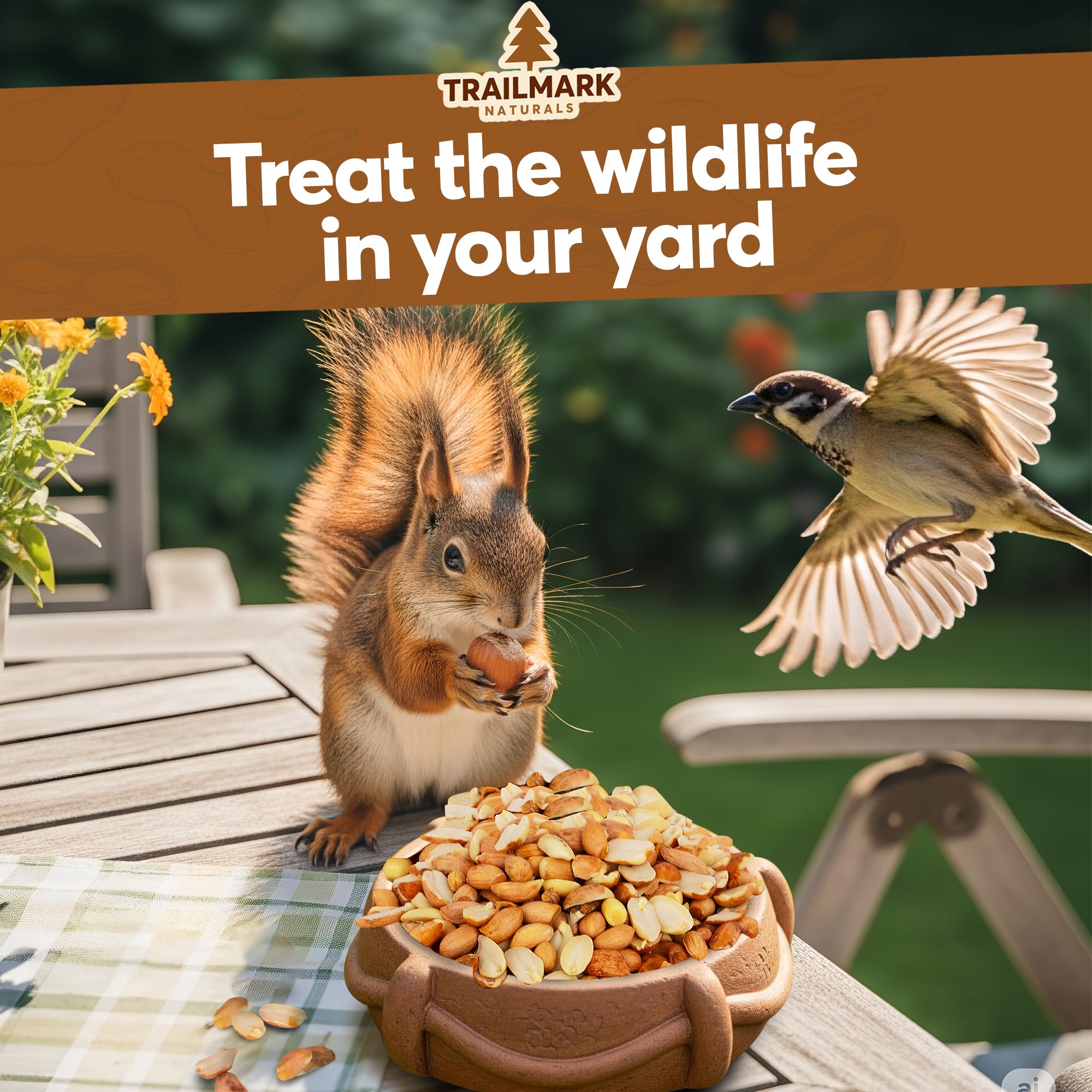 All natural wildlife feed with no chemicals or artificial ingredients