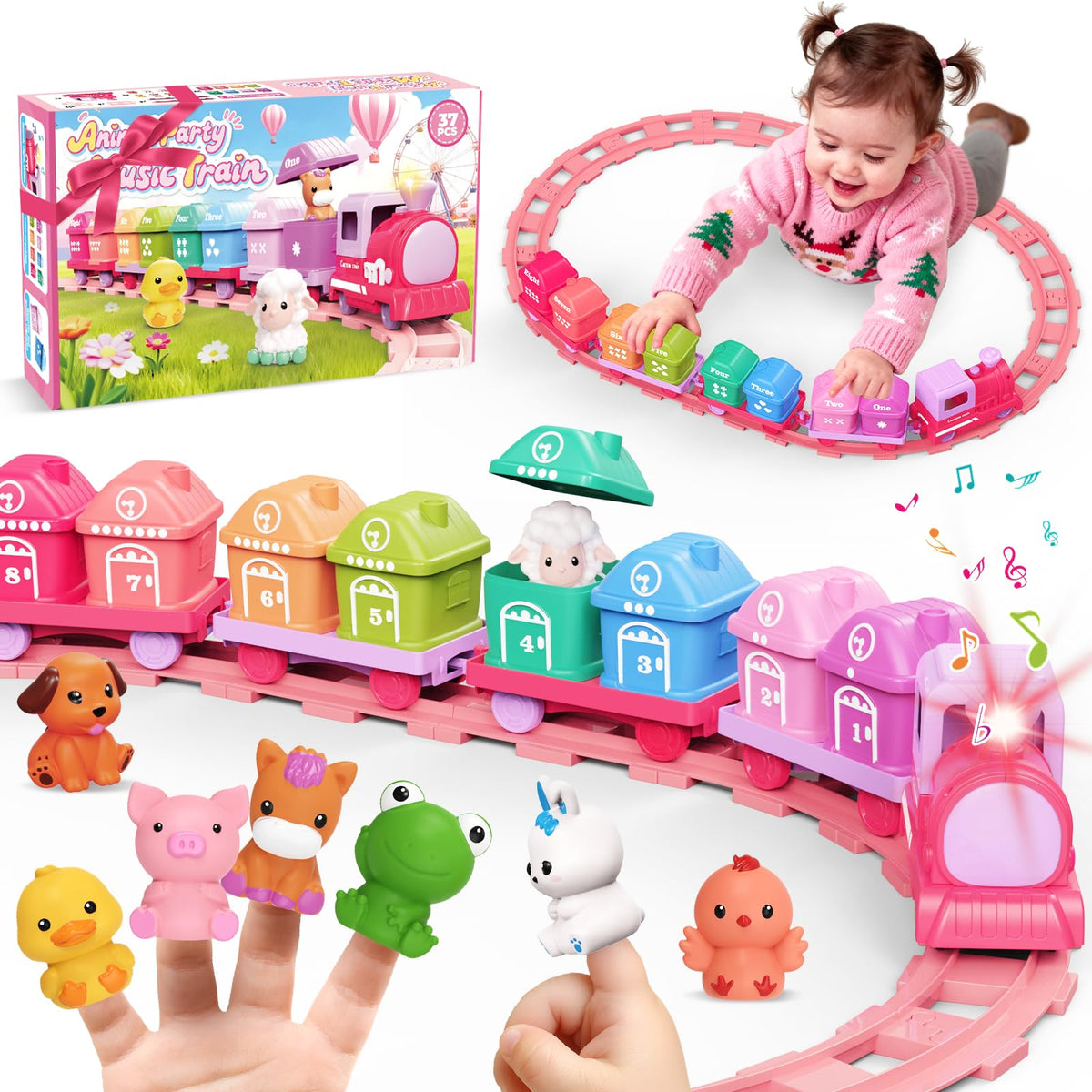 Train Set Toy battery powered train with realistic sounds