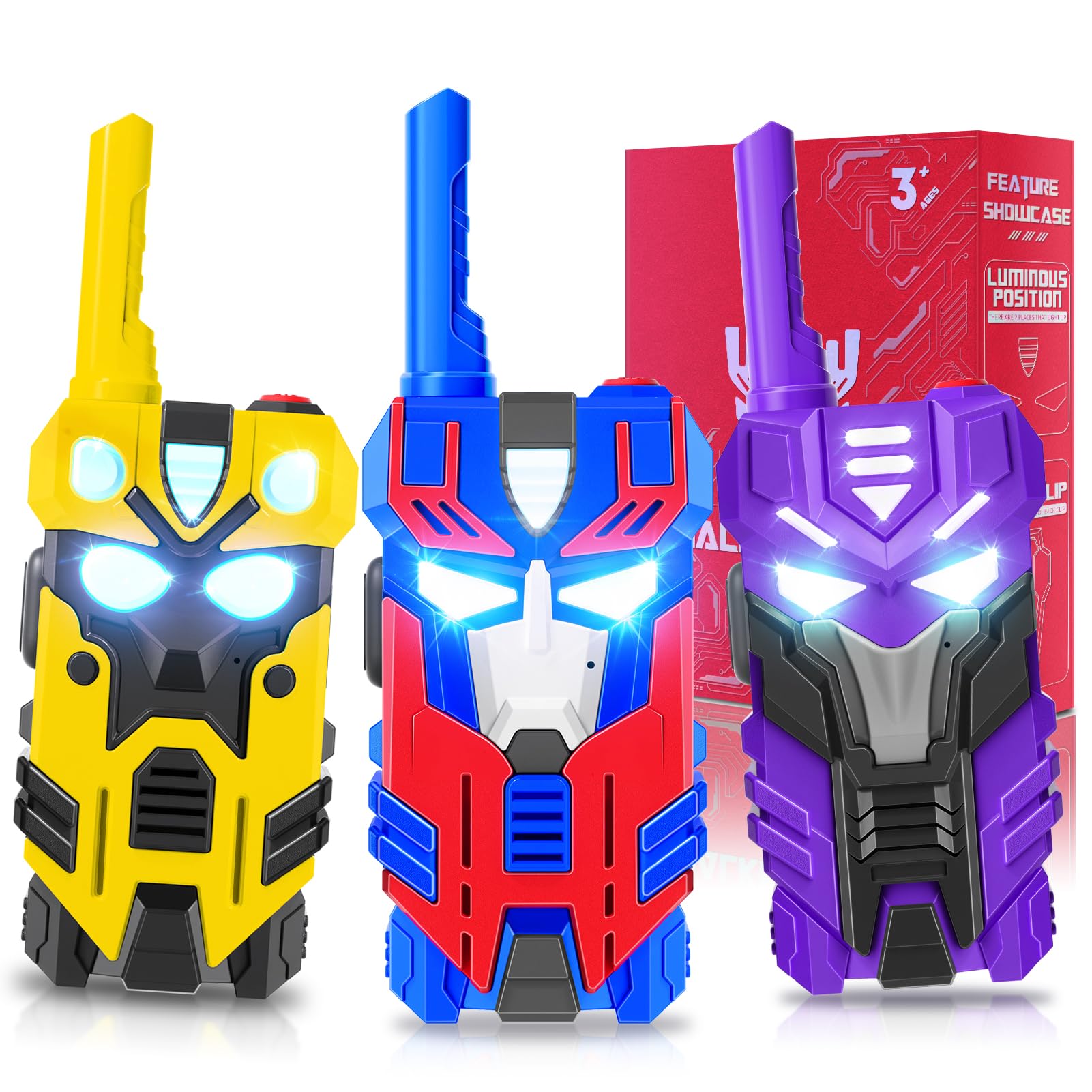 Transform Toys Walkie Talkies for Kids 3 Pack packaging