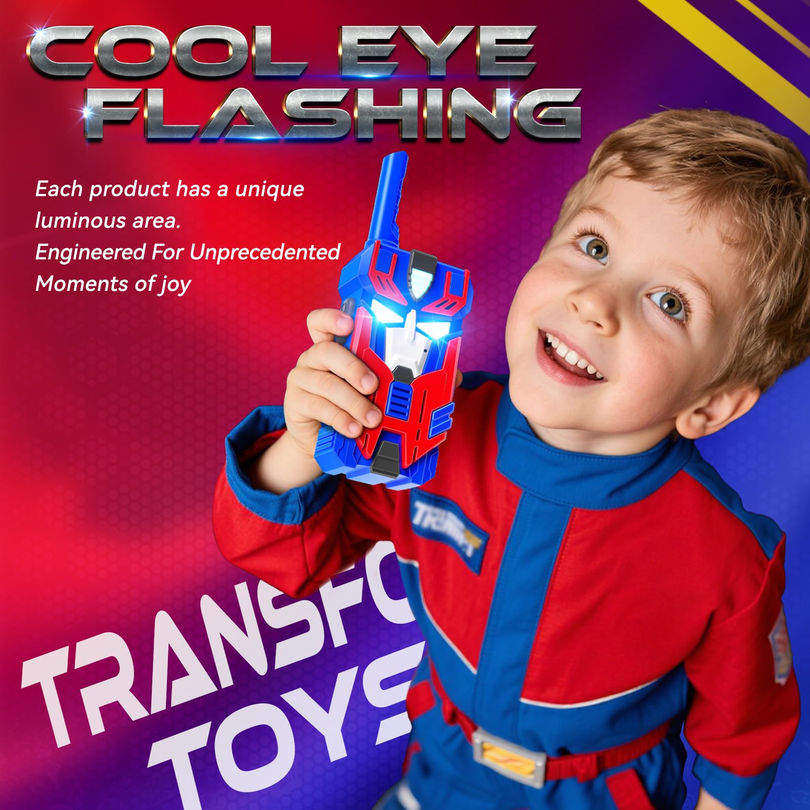 Kid friendly design Transform Toys Walkie Talkies for Kids 3 Pack