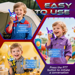 Includes user manual Transform Toys Walkie Talkies for Kids 3 Pack