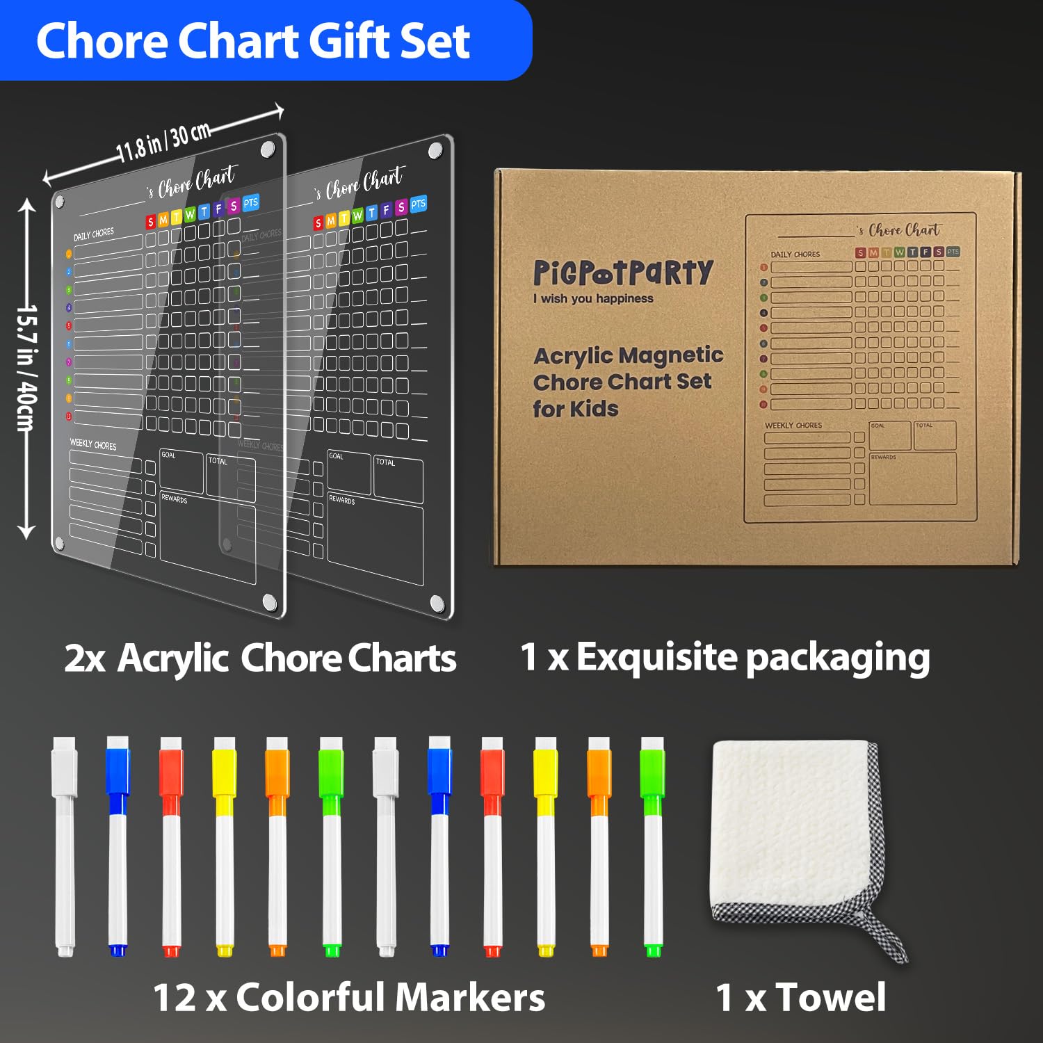Family chore chart system from PigPotParty