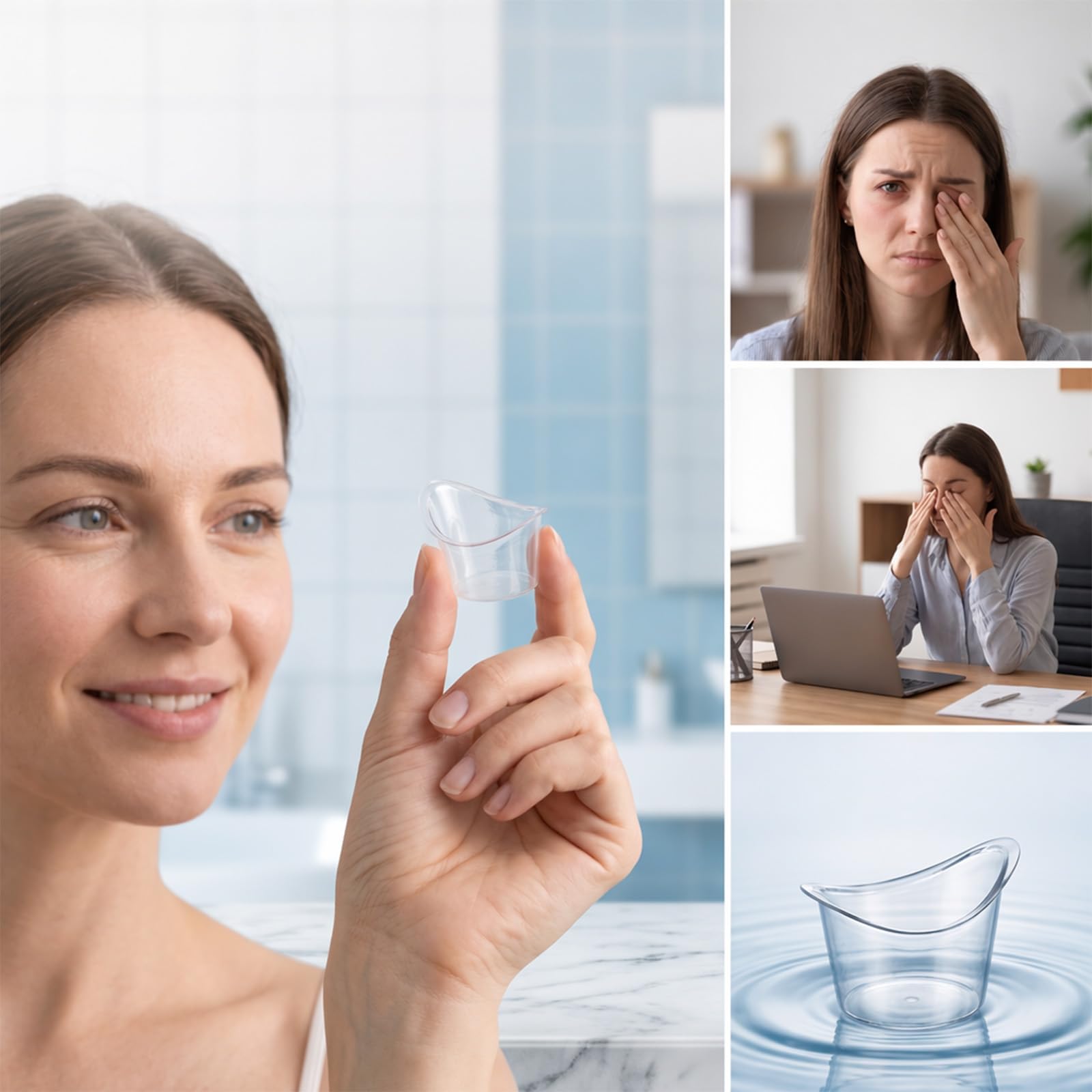 Portable eye wash cups for travel