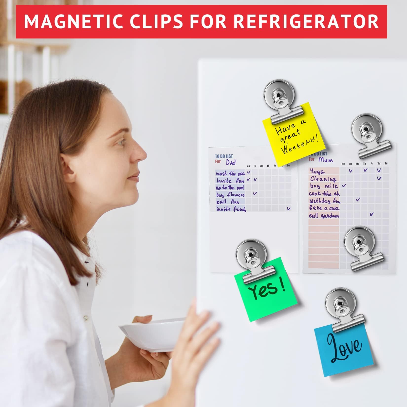 Fridge magnets for home office and classroom use