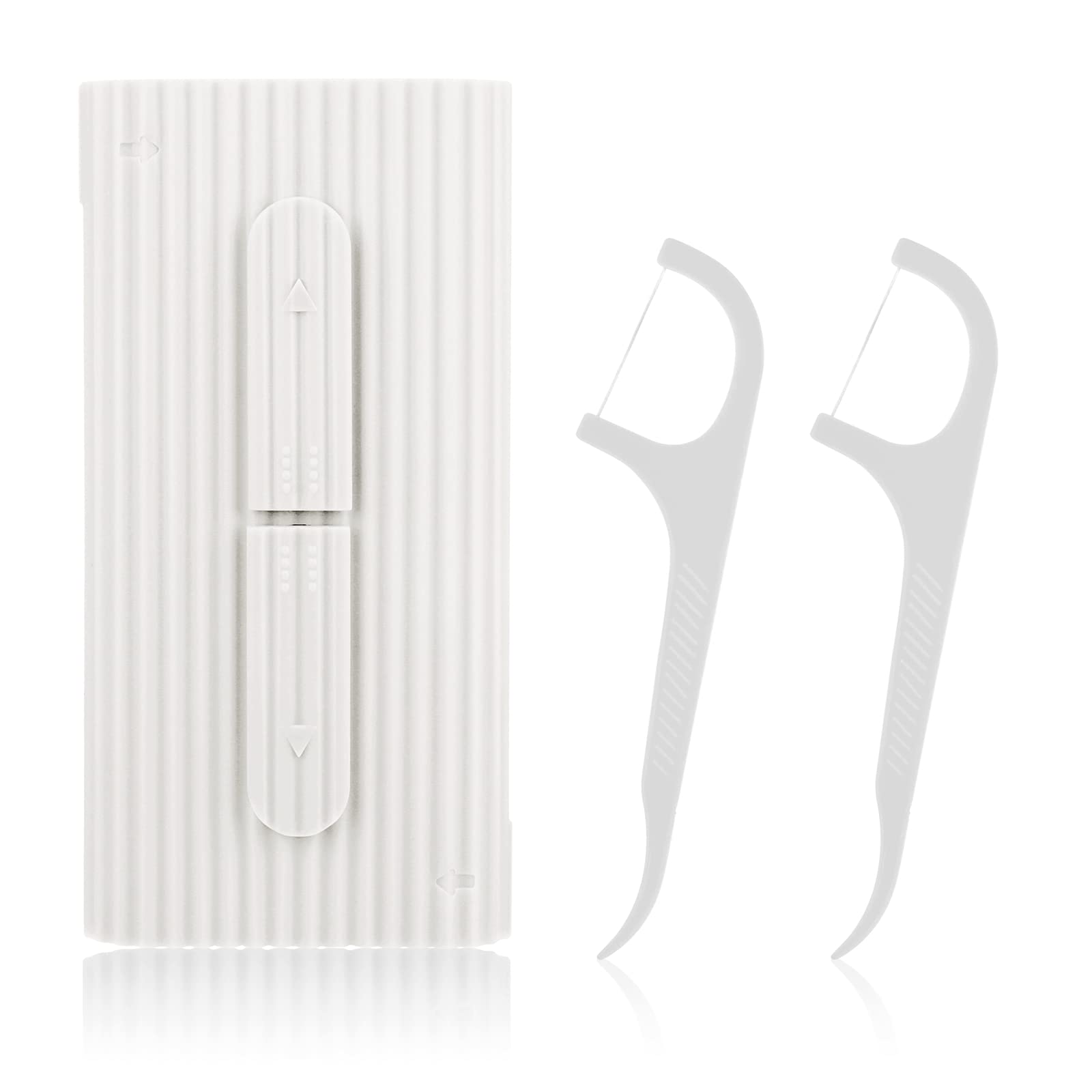 Compact dental floss case for mobile oral care