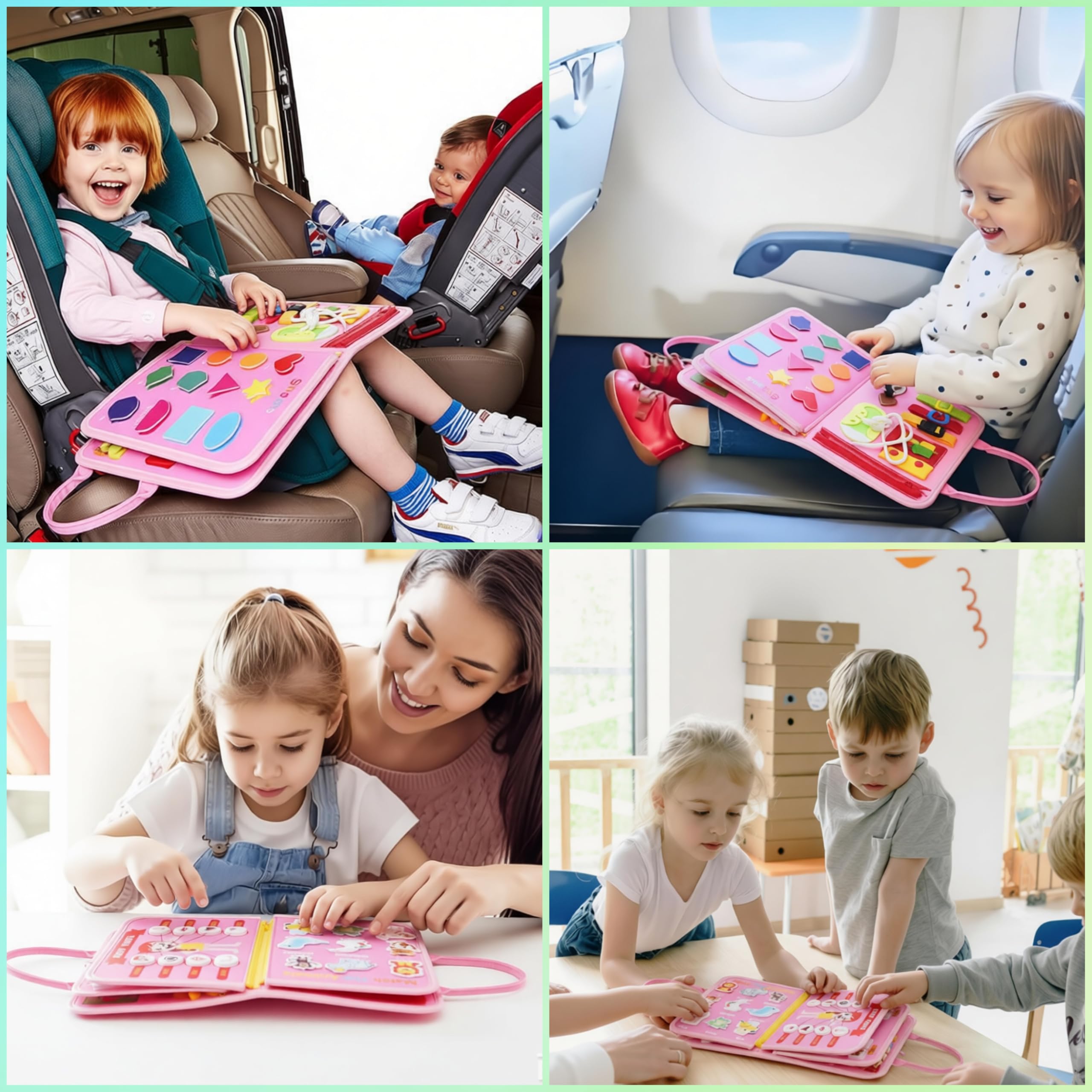 Travel-friendly Soupost Busy Board for Toddlers on the go