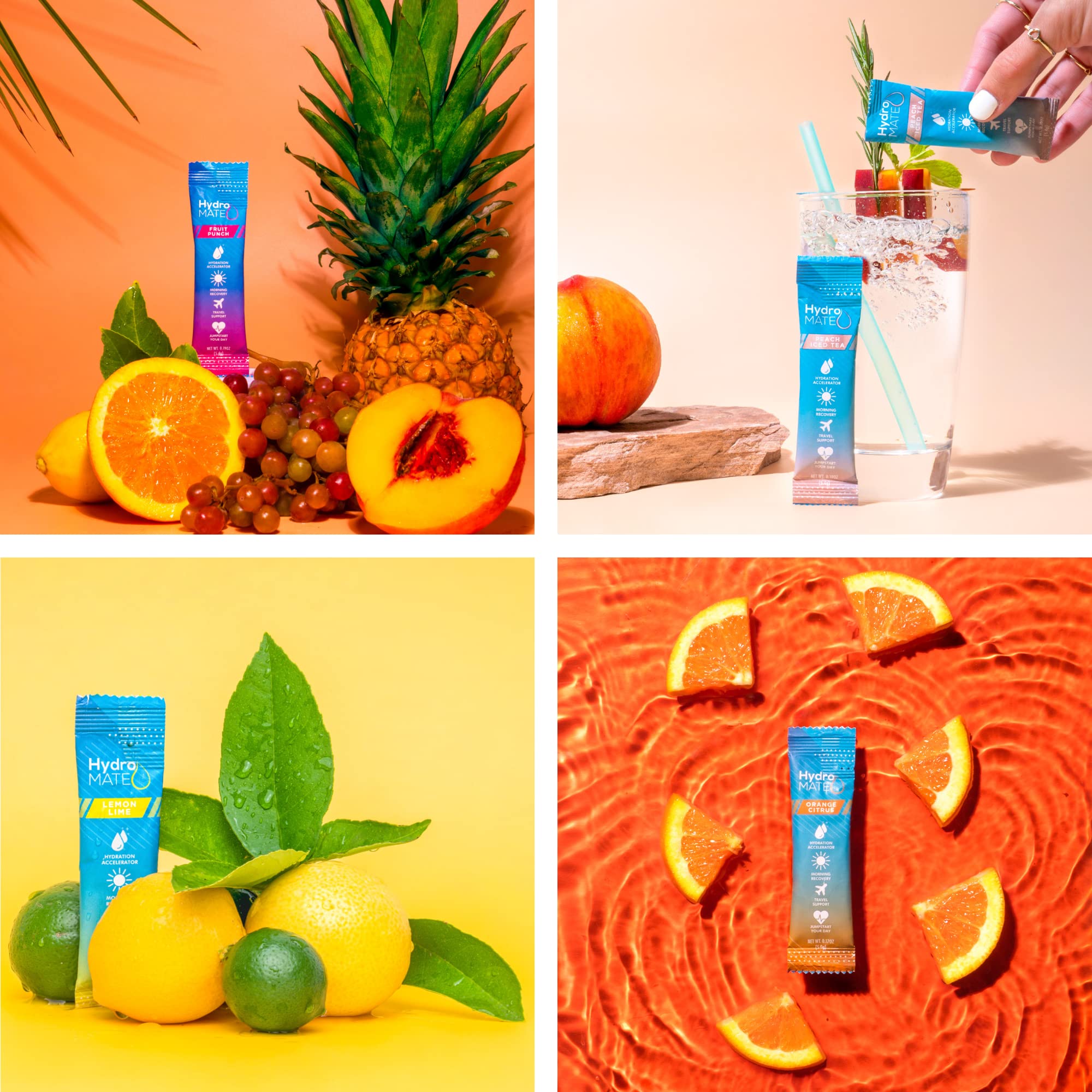 Travel-friendly electrolyte packets for on the go hydration