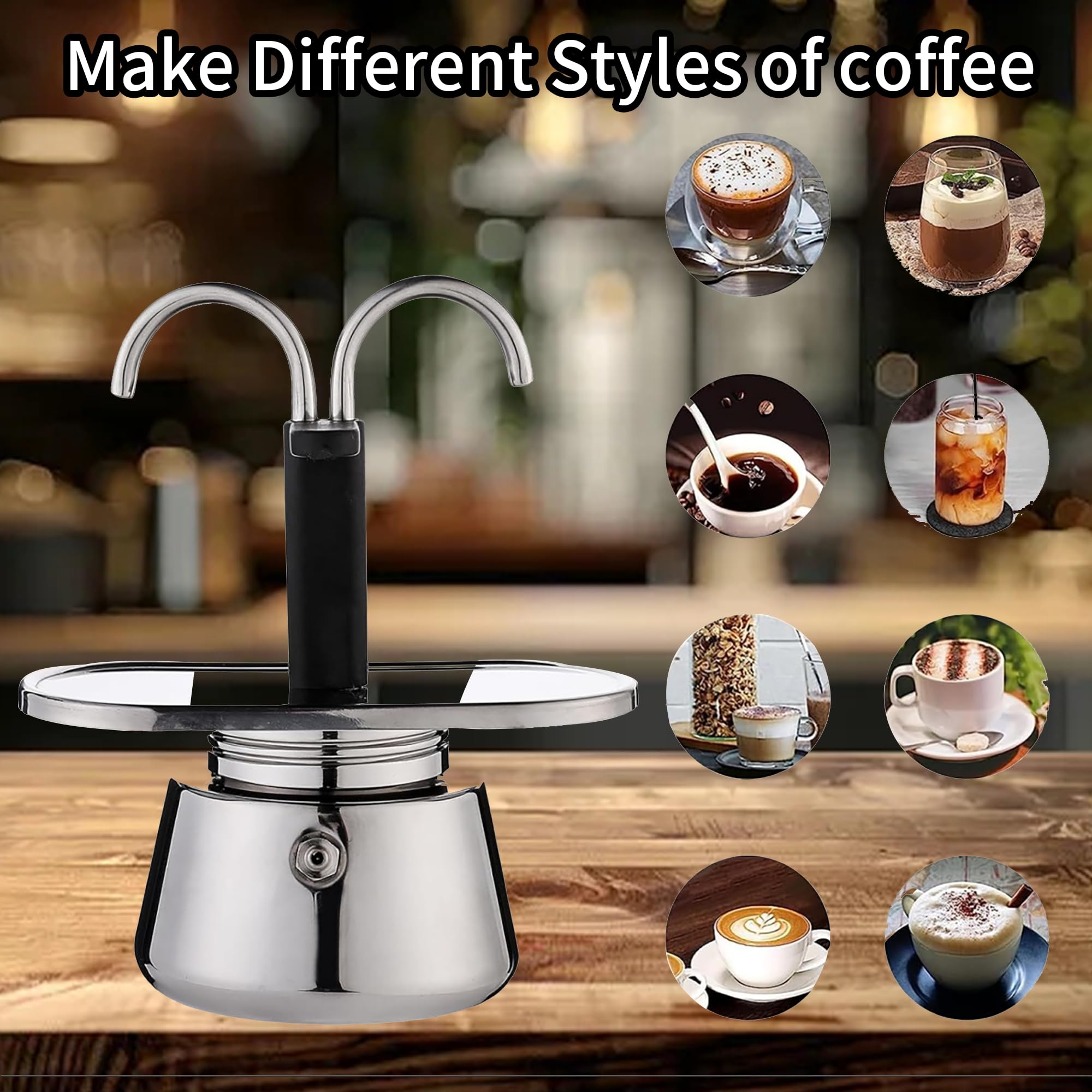 Compact travel moka pot ready for camping